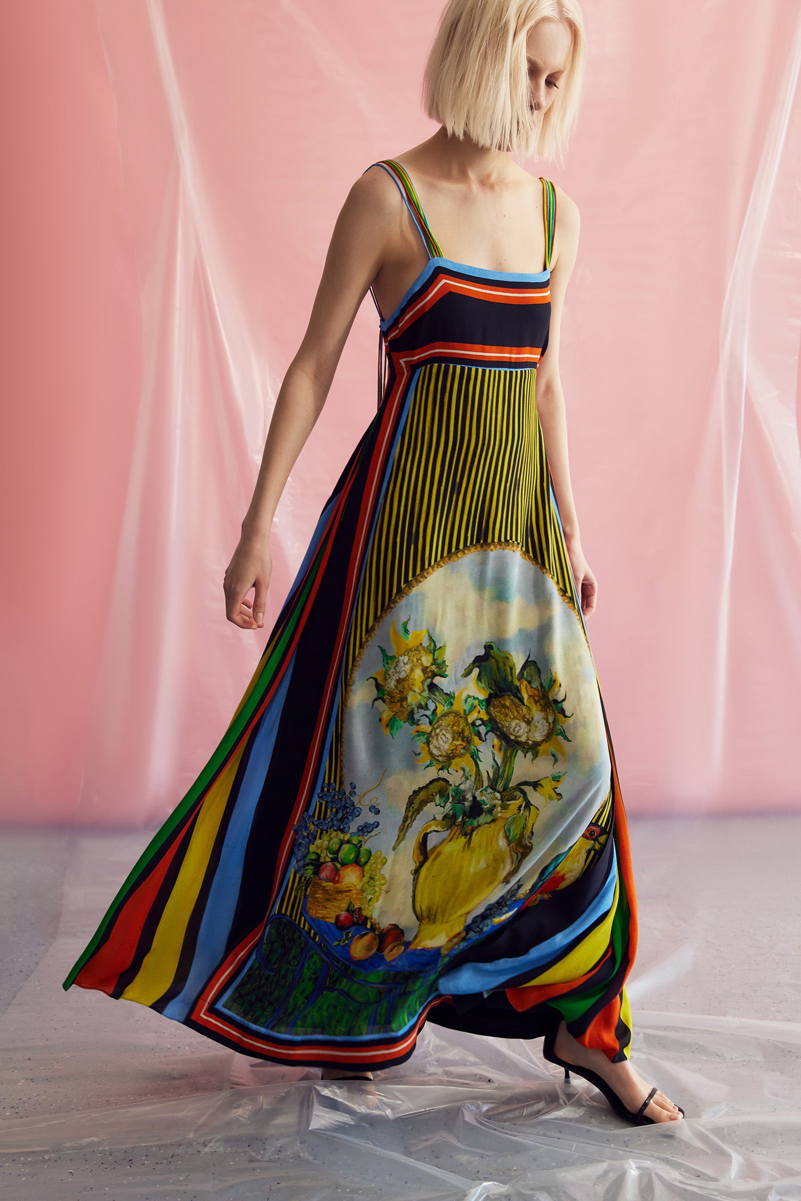 BRUNO SUNRAY PLEATED GOWN