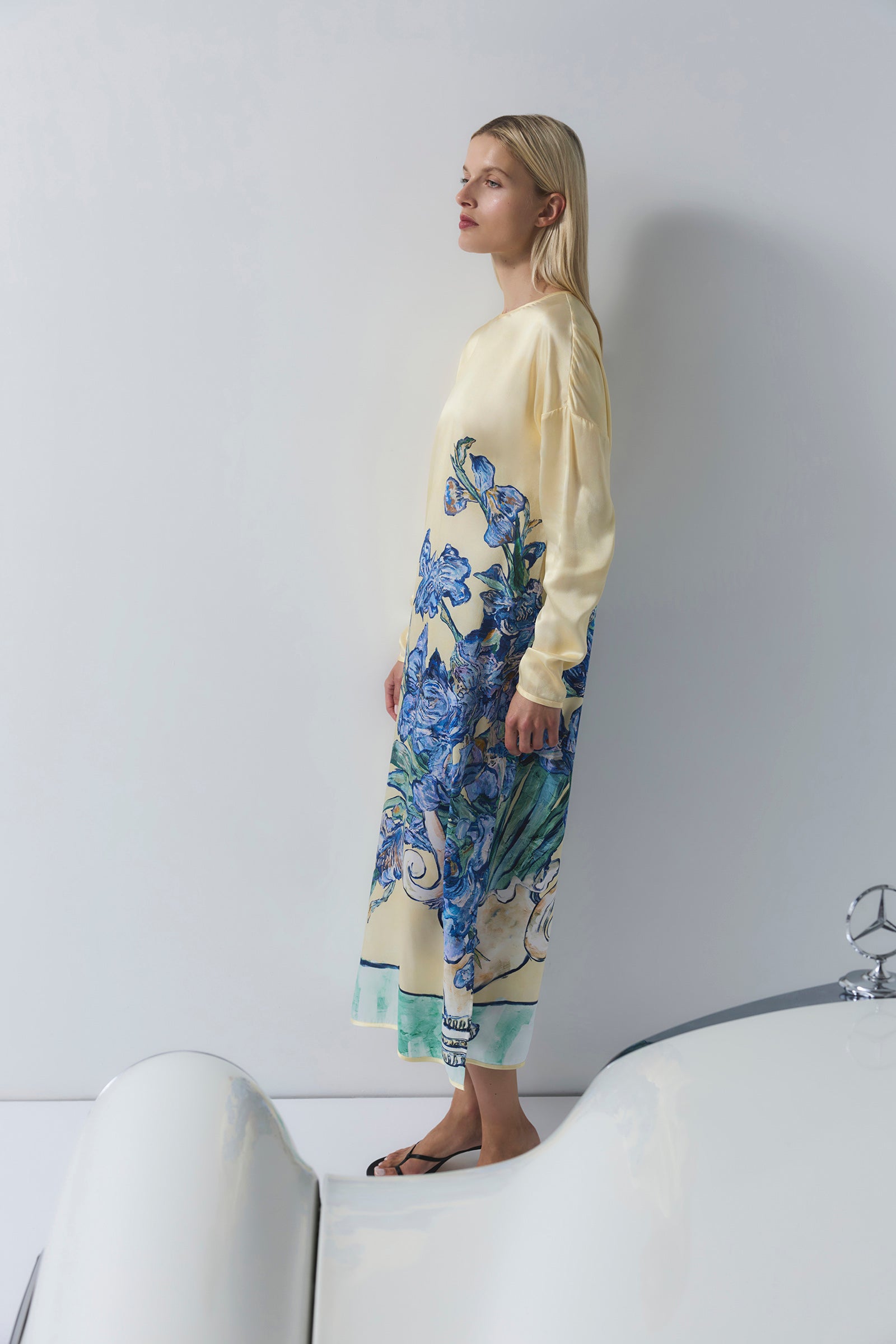 HOMECOMING LONG SLEEVE COLUMN DRESS