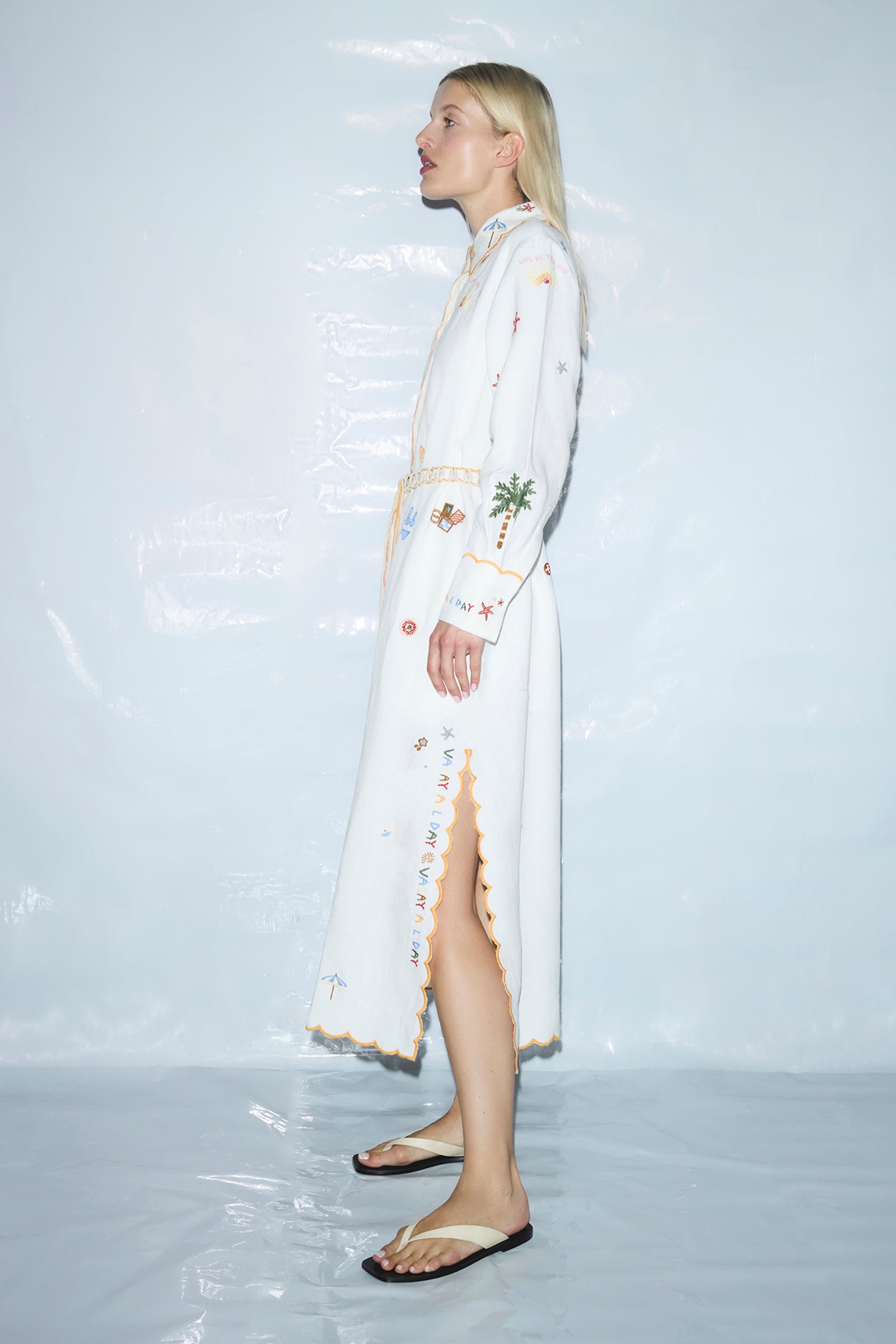 VACAY ALL DAY CUFF DETAIL SHIRT DRESS