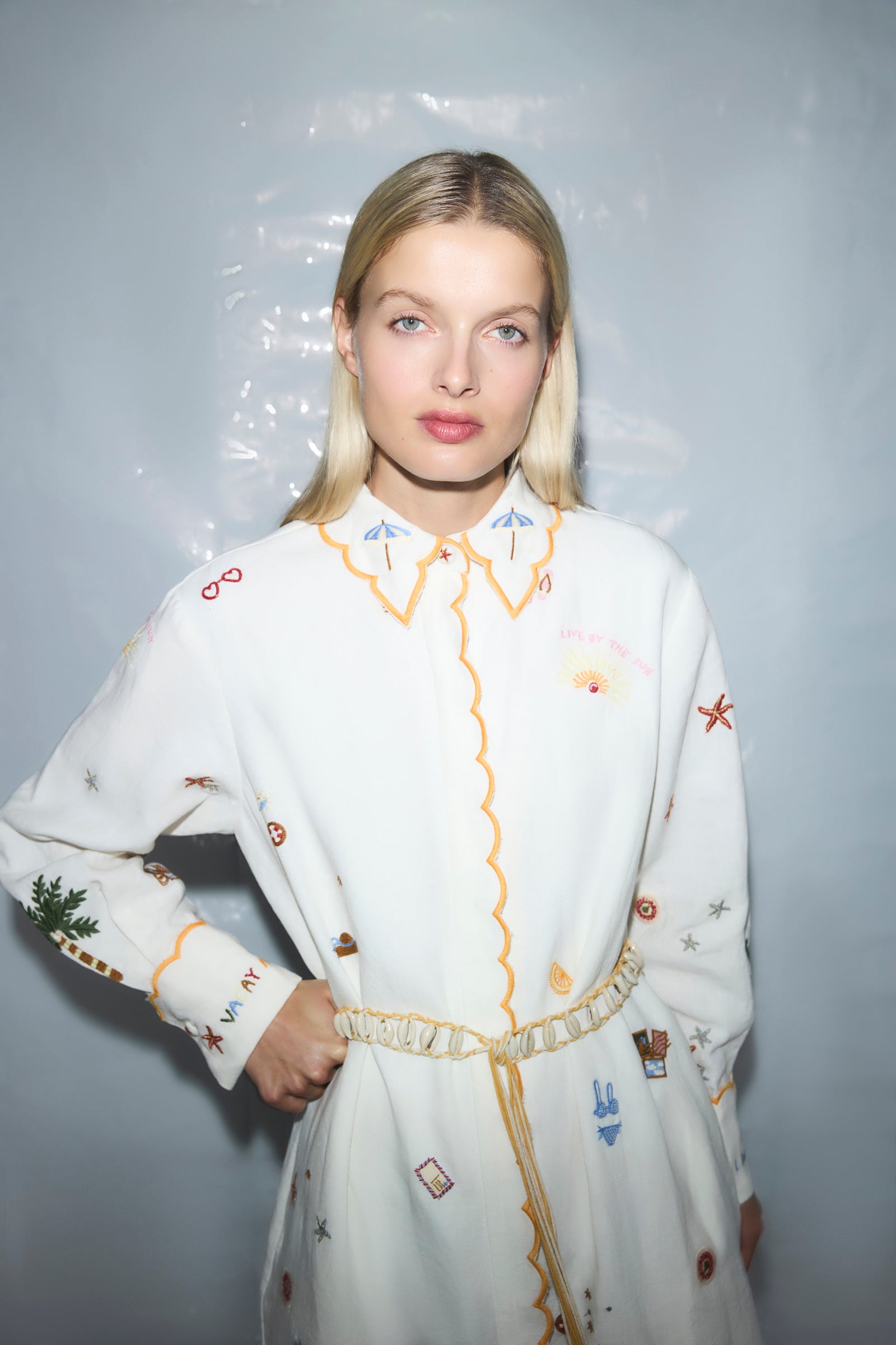 VACAY ALL DAY CUFF DETAIL SHIRT DRESS