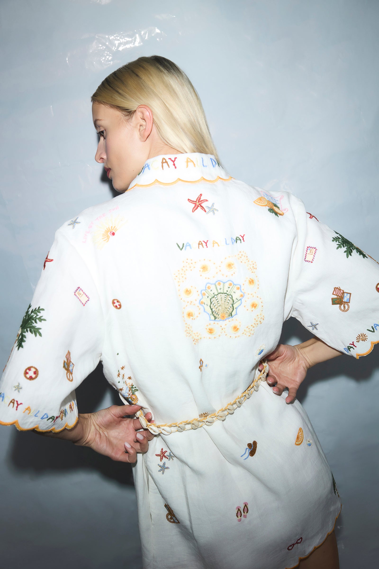 VACAY ALL DAY SHIRT DRESS WITH YOKE