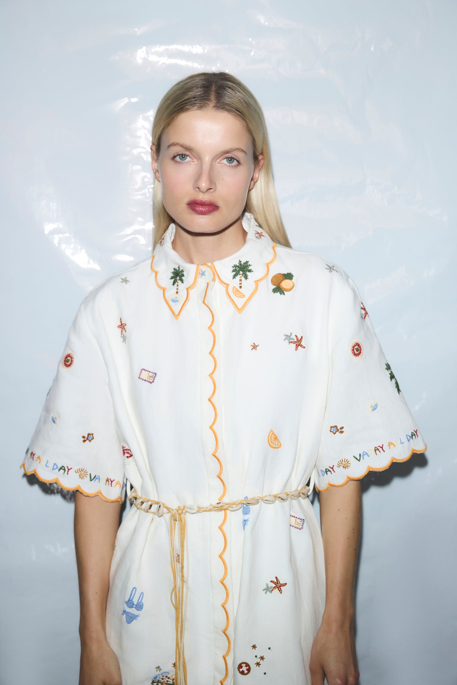 VACAY ALL DAY SHIRT DRESS WITH YOKE