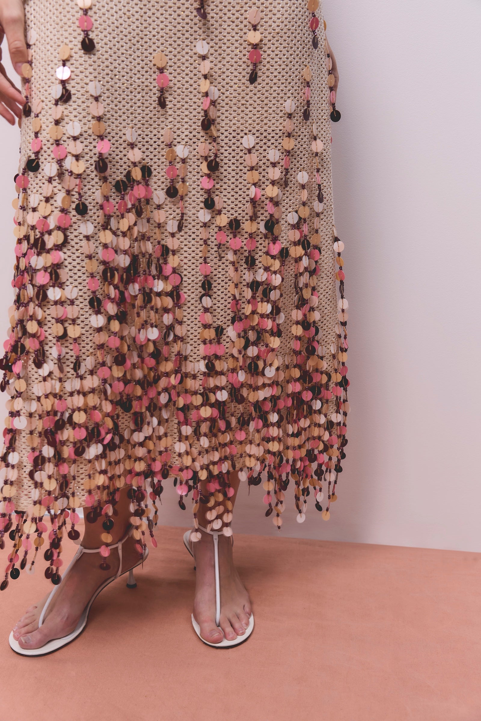 PERISCOPES SQUARE NECKLINE DRESS
