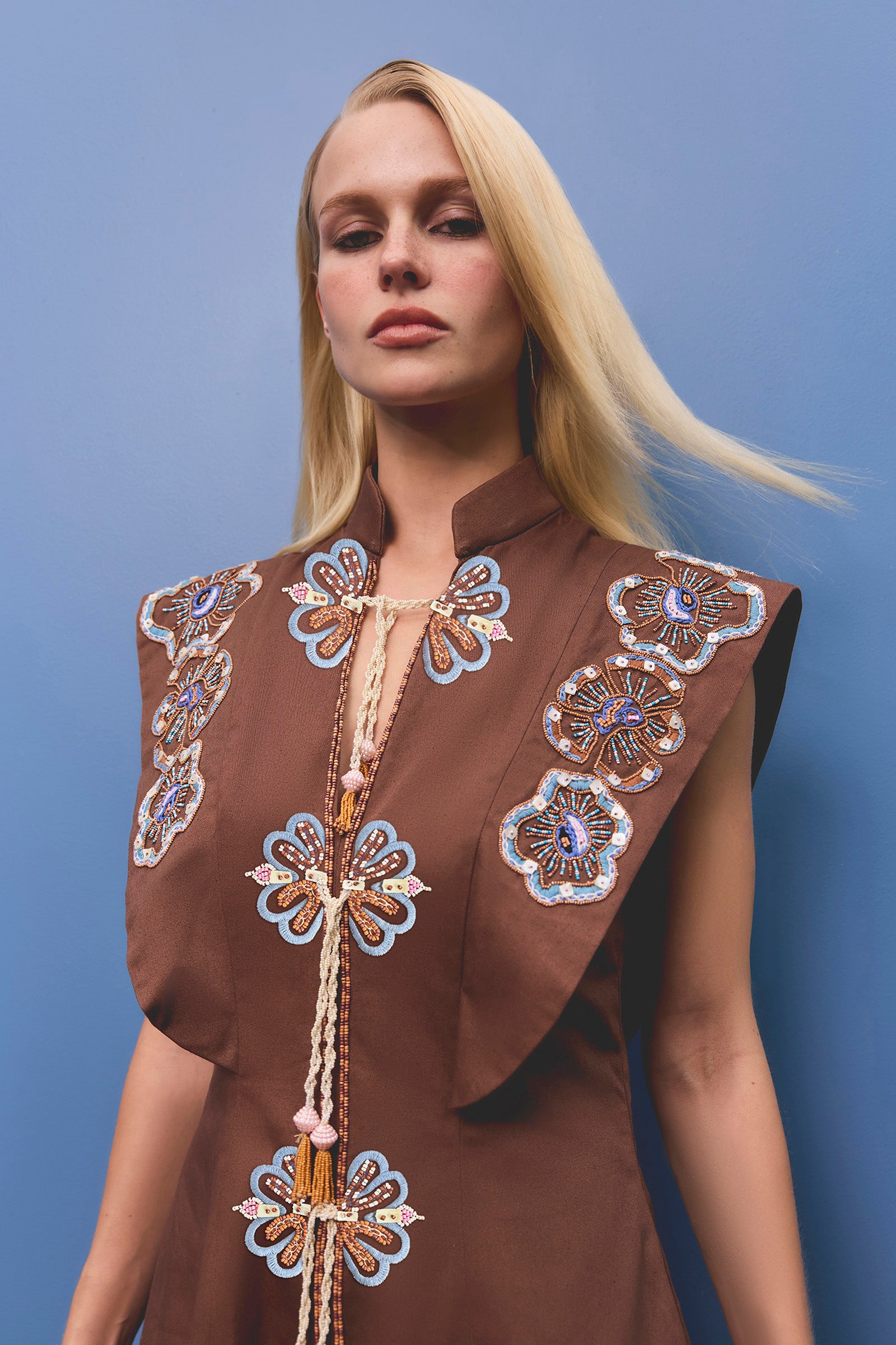 CHAPTERS FRONT TIE MINI DRESS