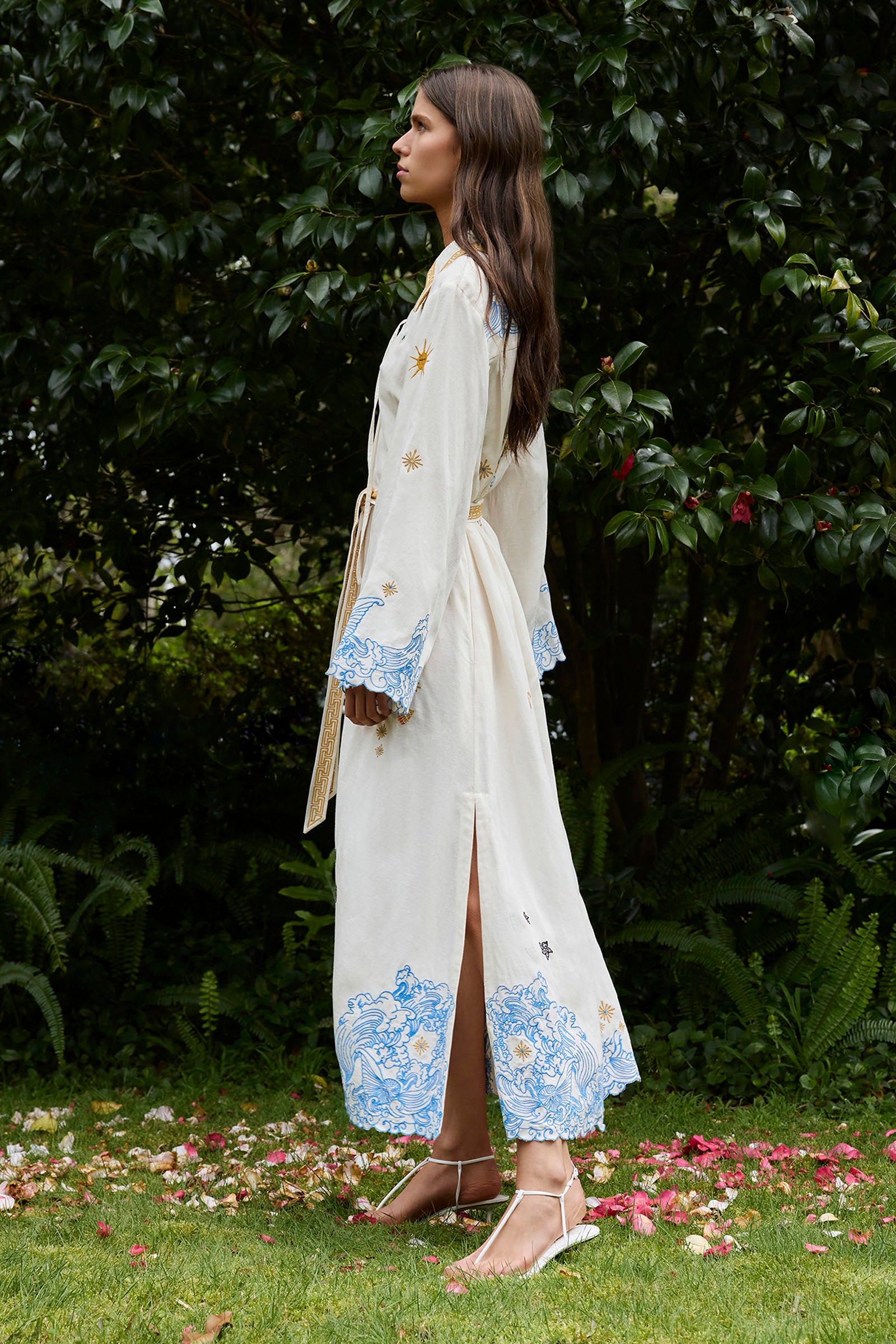 PIPELINE SCALLOP HEM KAFTAN