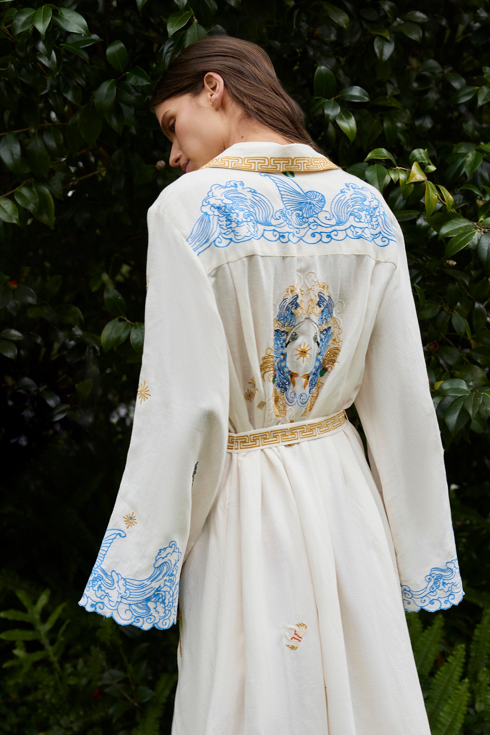 PIPELINE SCALLOP HEM KAFTAN