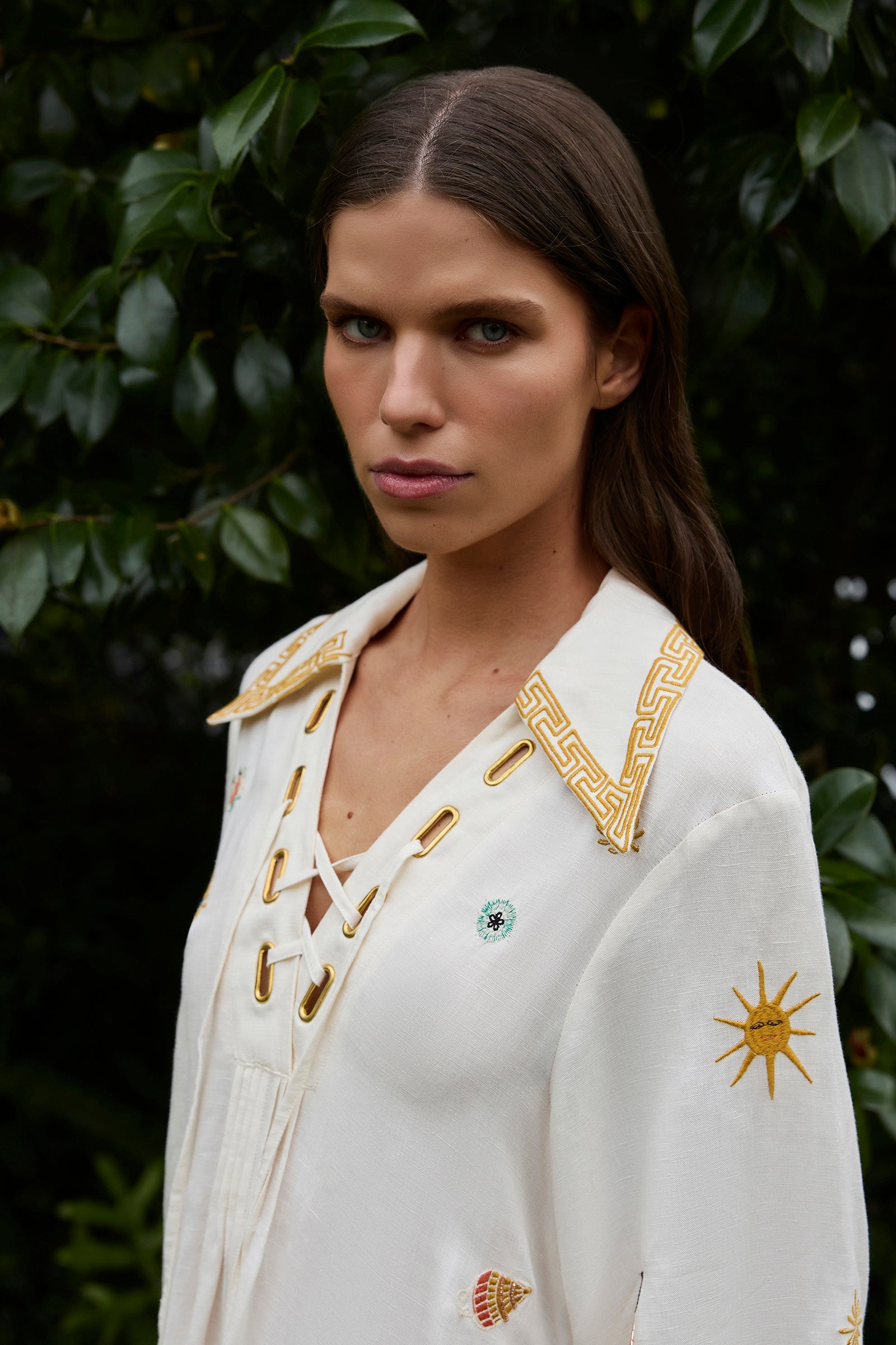 PIPELINE SCALLOP HEM KAFTAN