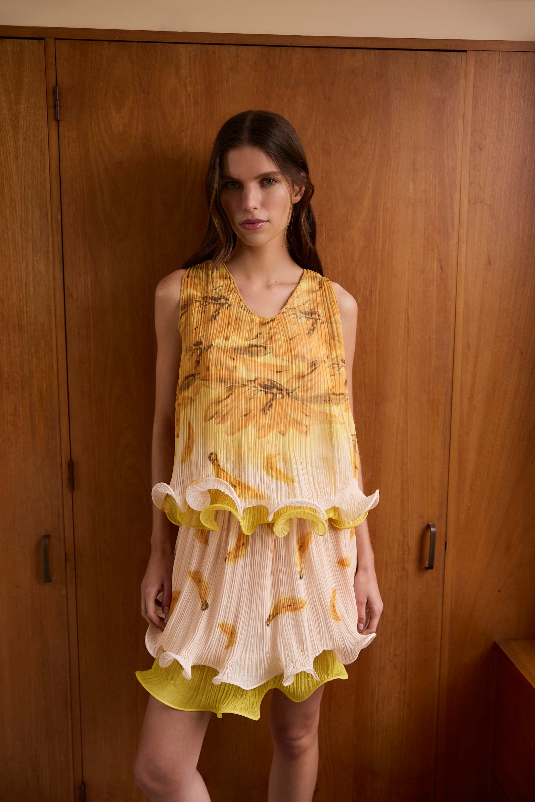 BATHERS FLUTED PLEAT MINI SKIRT