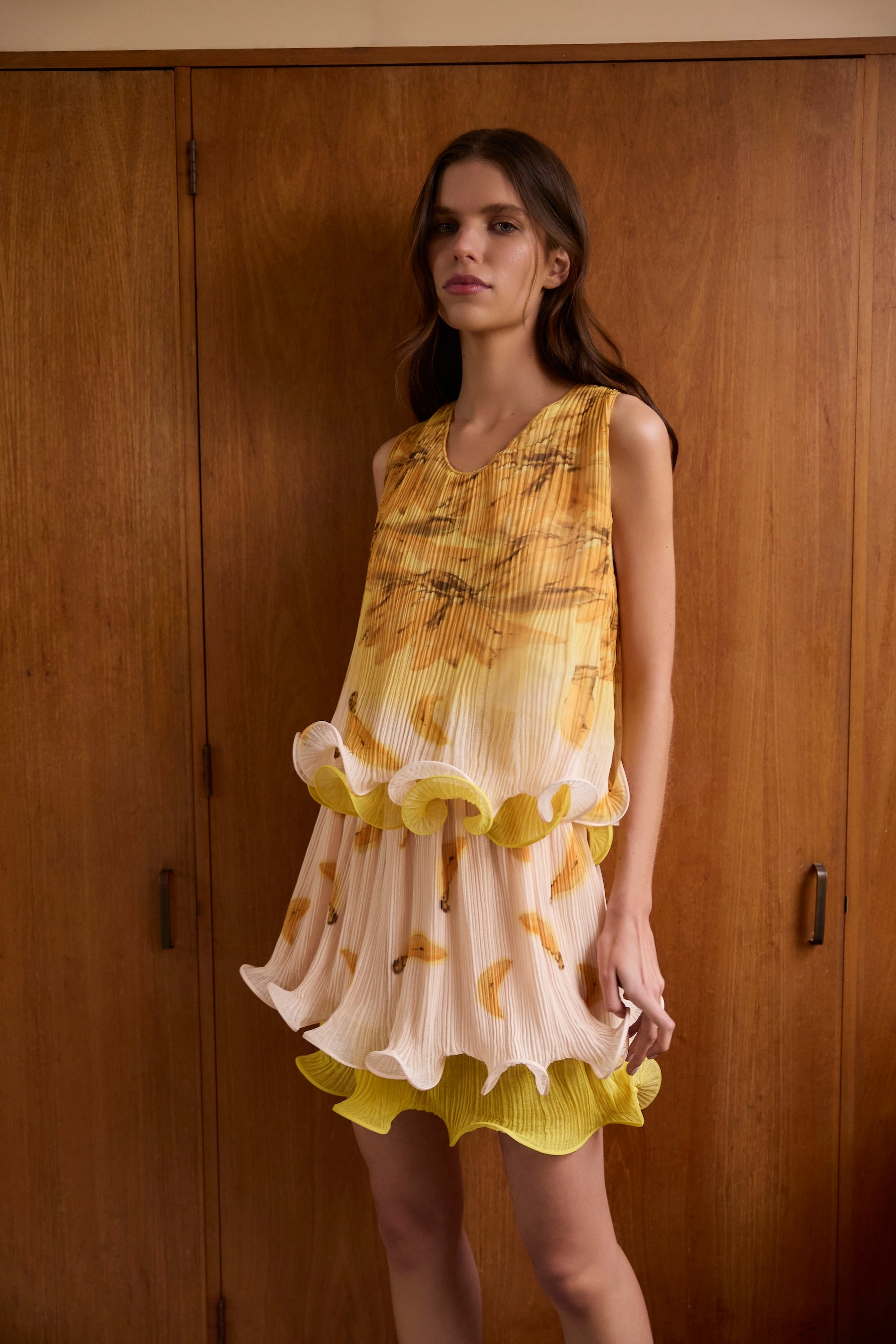 BATHERS FLUTED PLEAT MINI SKIRT