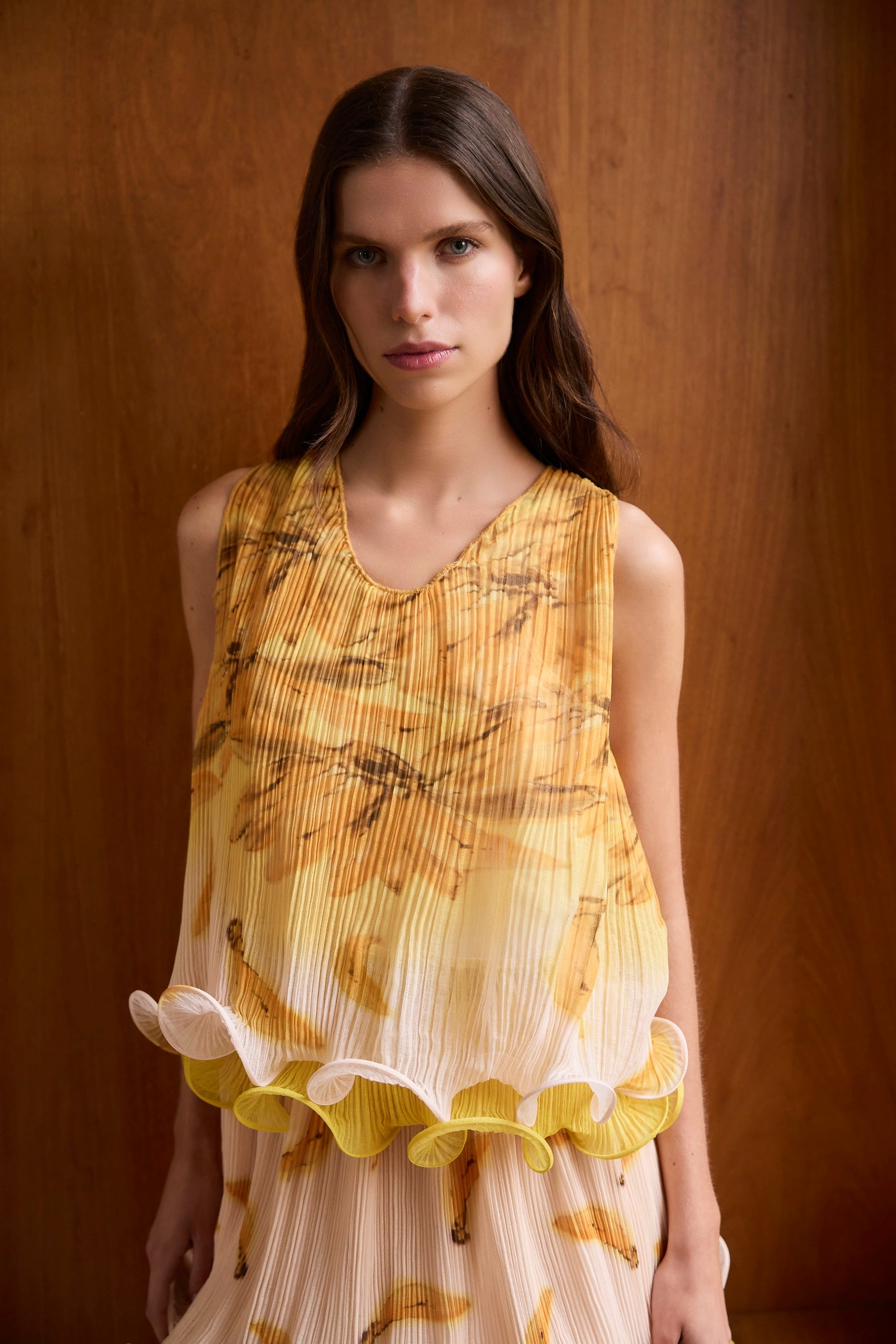 BATHERS FLUTED PLEAT CAMI