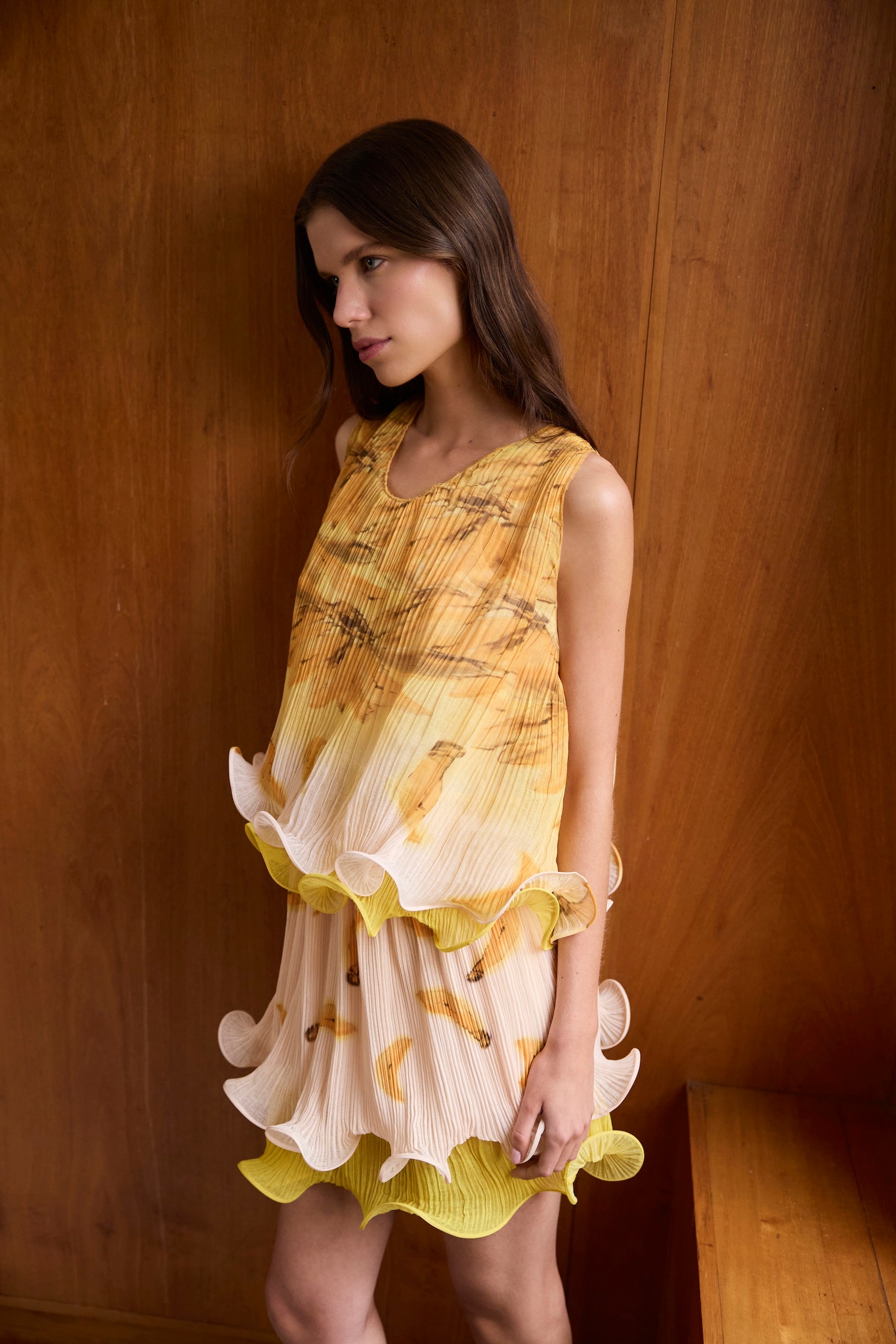 BATHERS FLUTED PLEAT MINI SKIRT