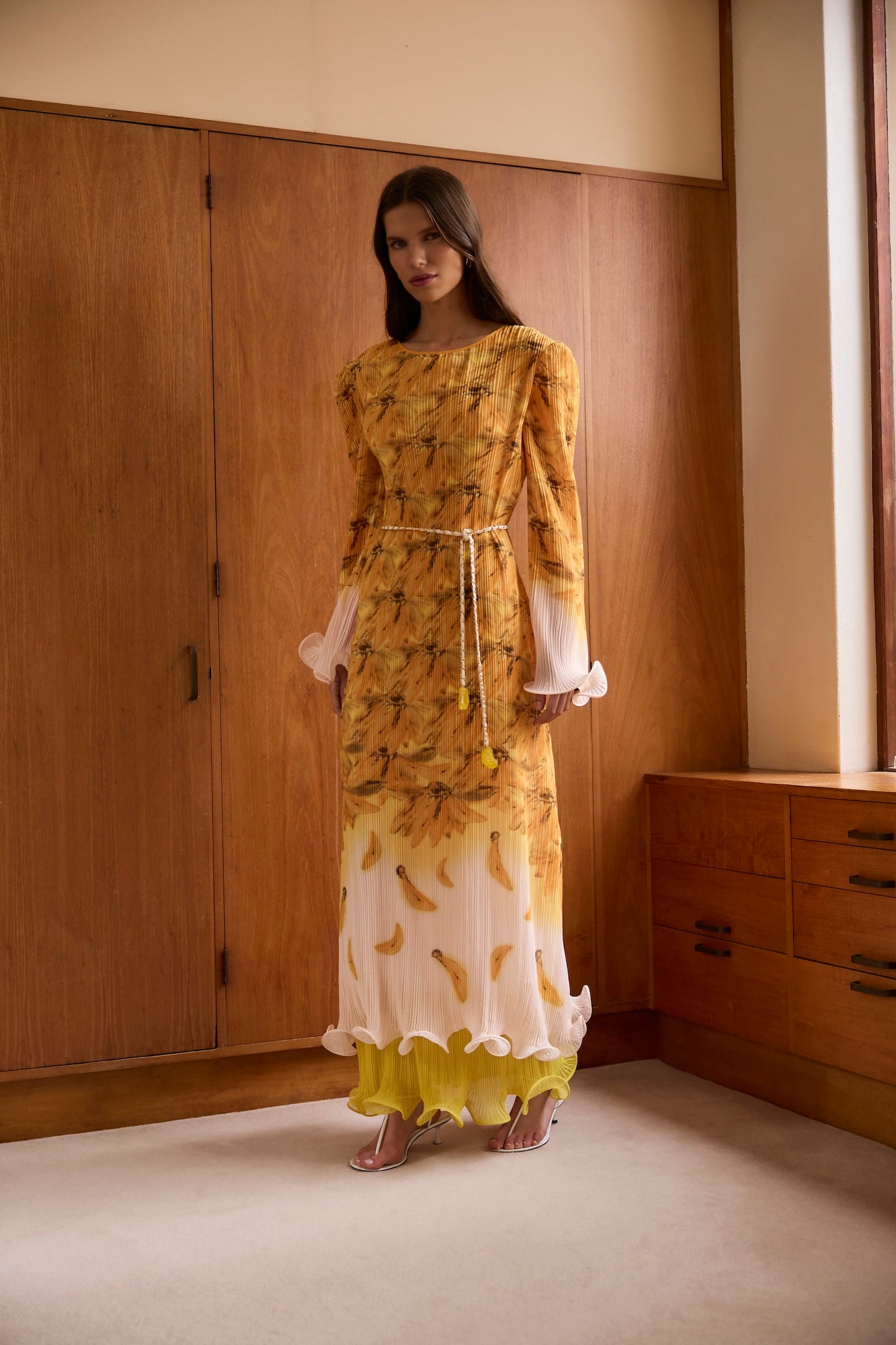 BATHERS FLUTED PLEAT MAXI DRESS