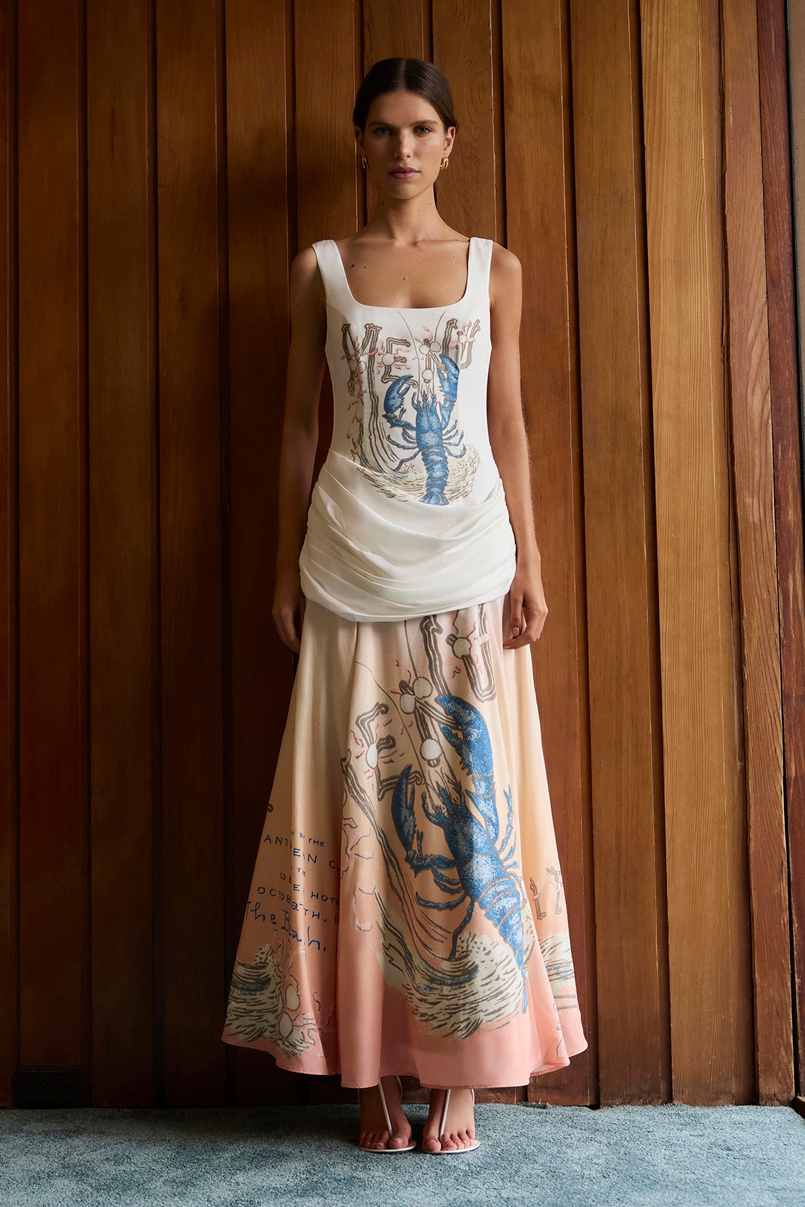 BEACH CLUB DRAPED BODICE GOWN