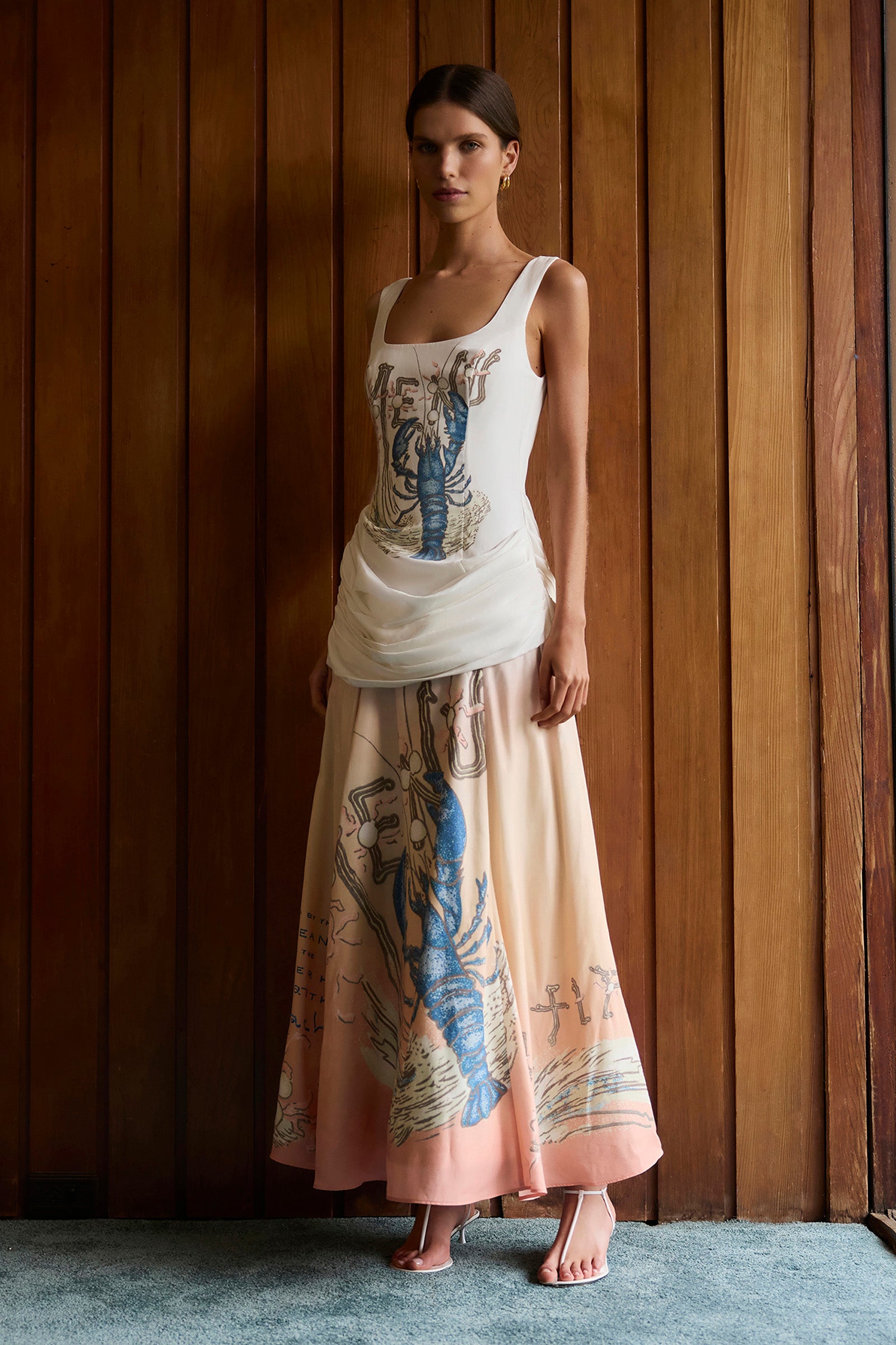 BEACH CLUB DRAPED BODICE GOWN