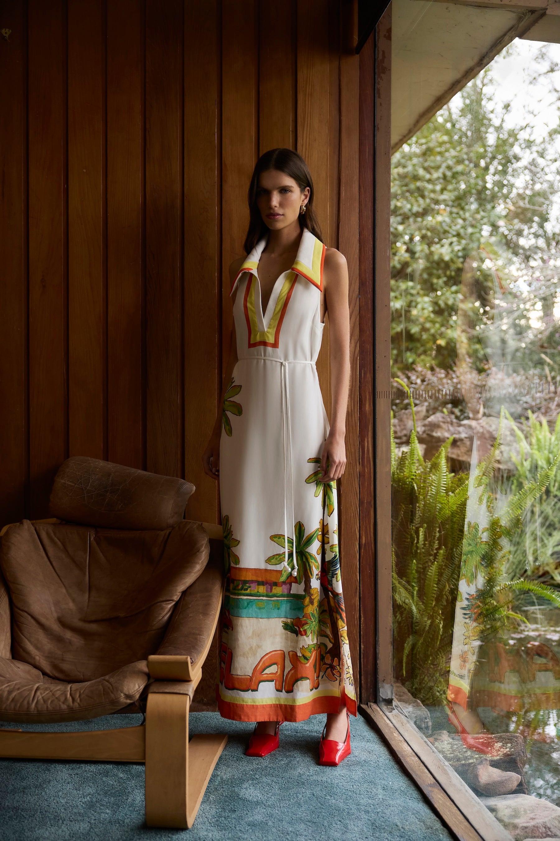 collared halter dress Oohlala Collared Halter Dress
