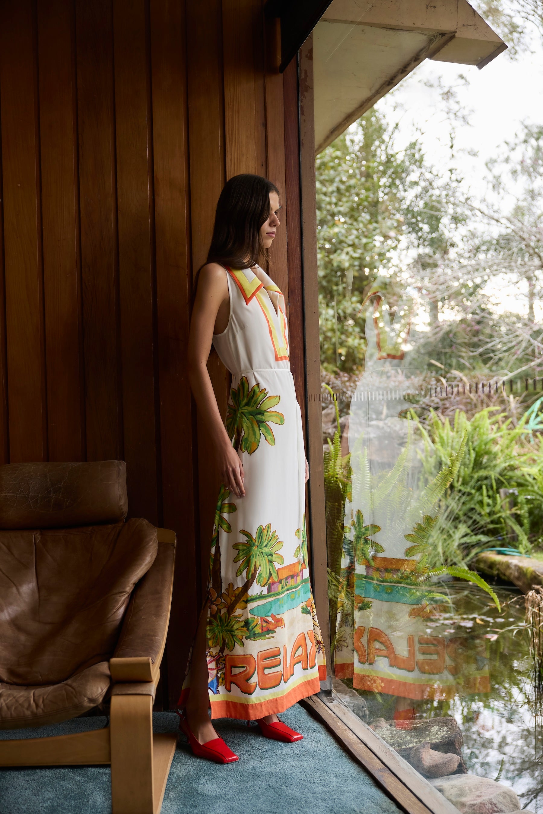 OOHLALA COLLARED HALTER DRESS