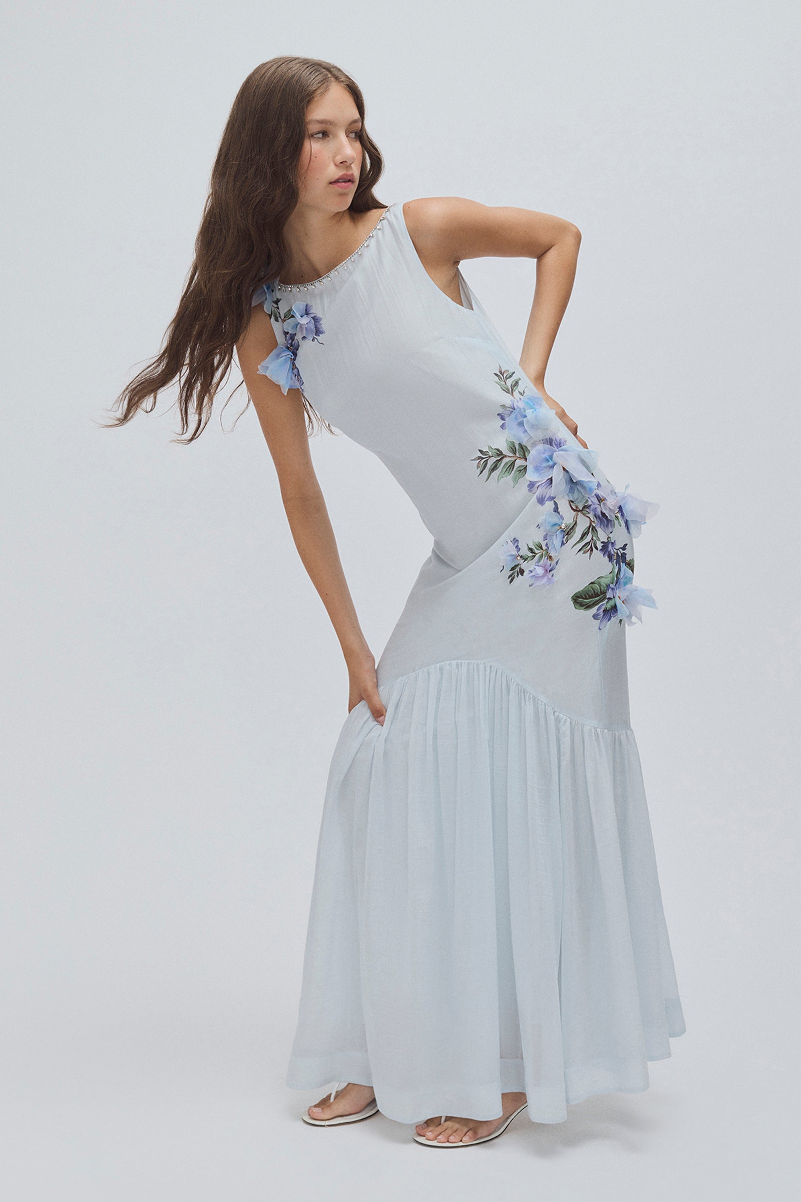 BISOUS OPEN BACK BOAT NECK DRESS