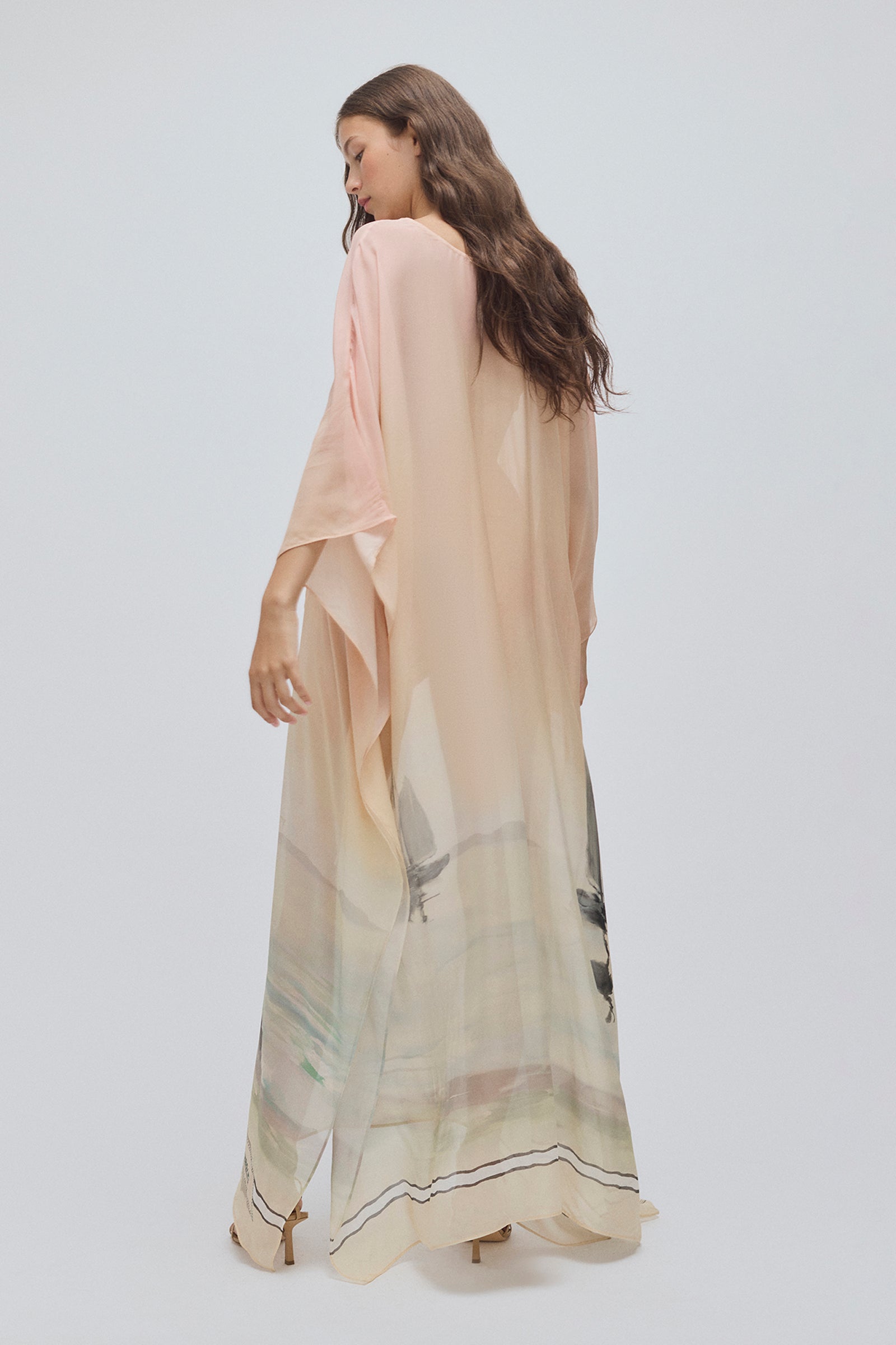 DEEP WATER REVERSIBLE KAFTAN GOWN