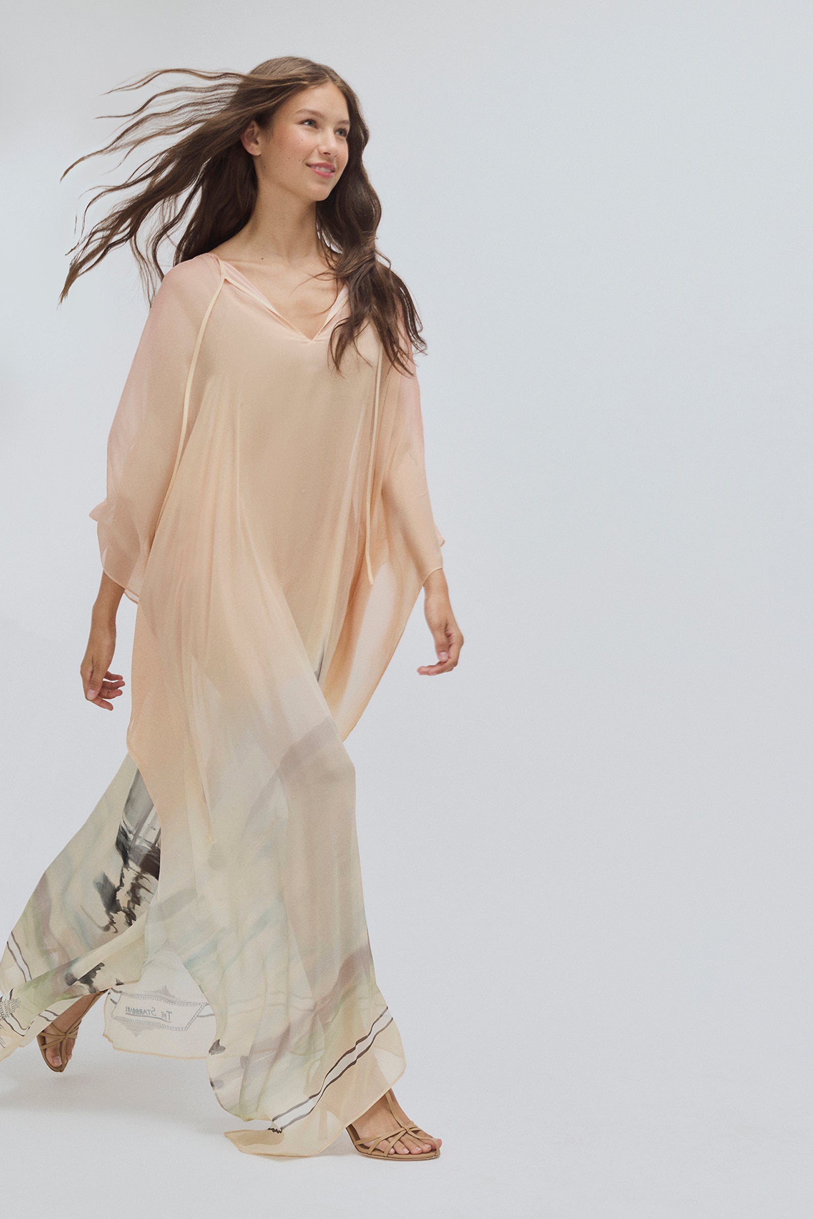 DEEP WATER REVERSIBLE KAFTAN GOWN