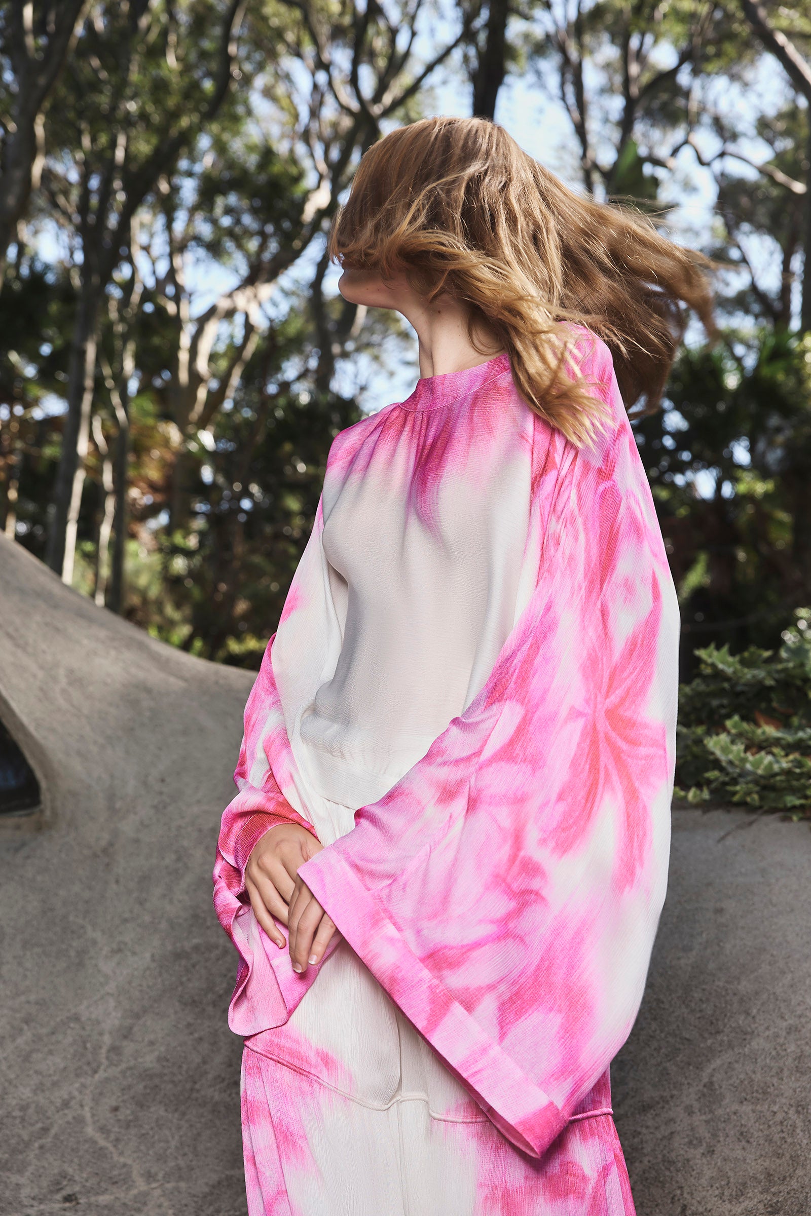 GLASSHOUSE LONG SLEEVE CROP BLOUSE