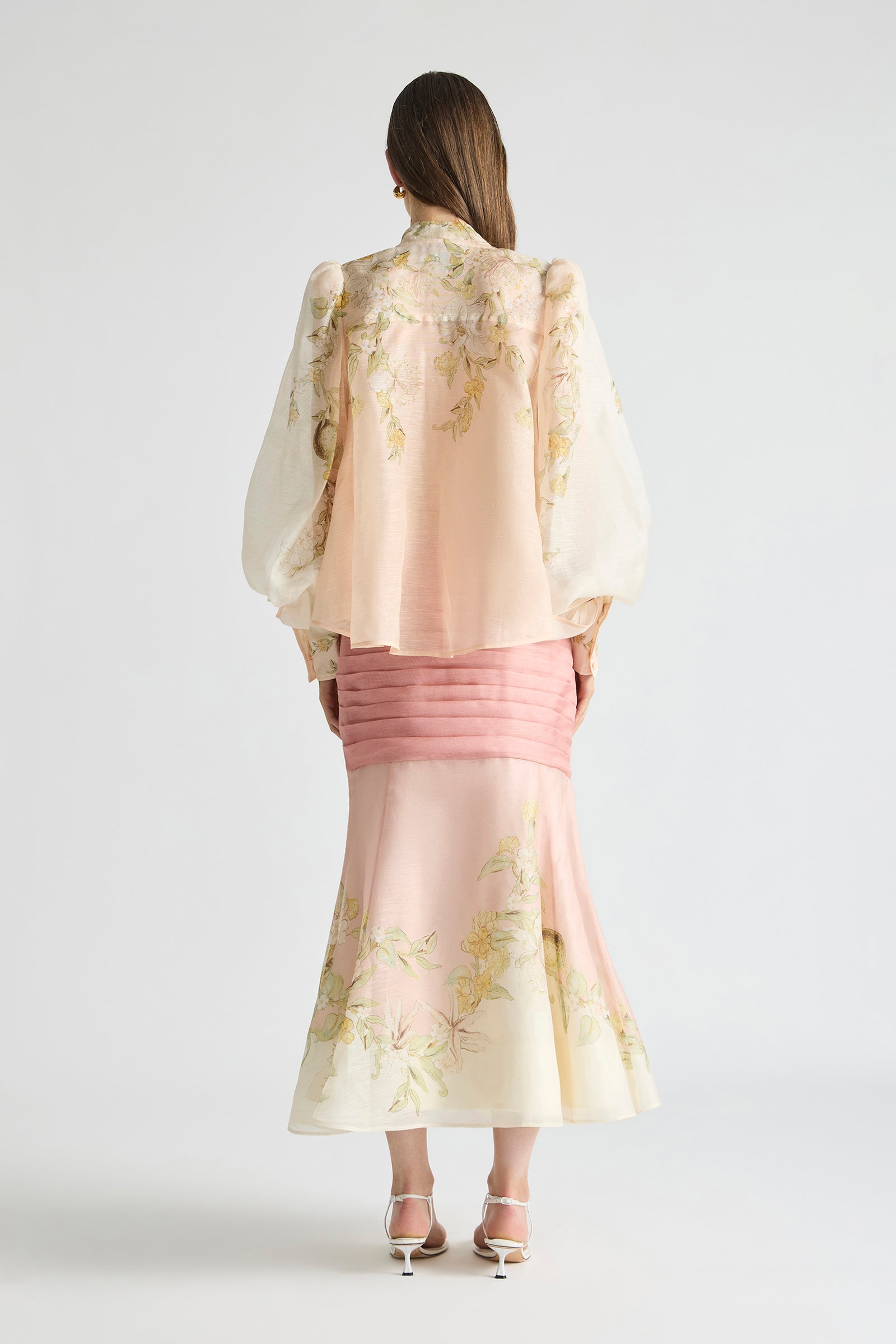 VOILA NECK TIE BILLOW BLOUSE
