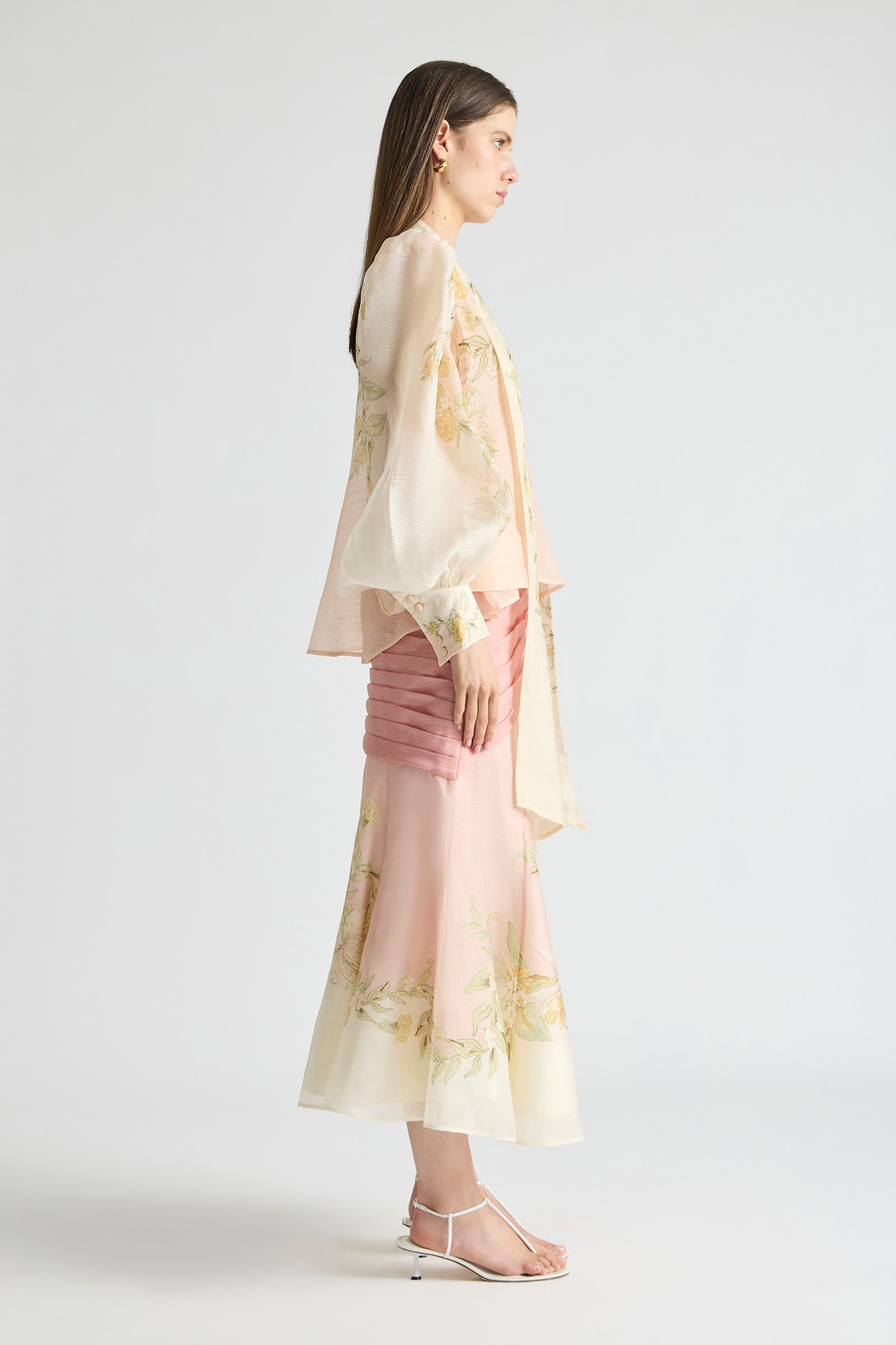 VOILA NECK TIE BILLOW BLOUSE