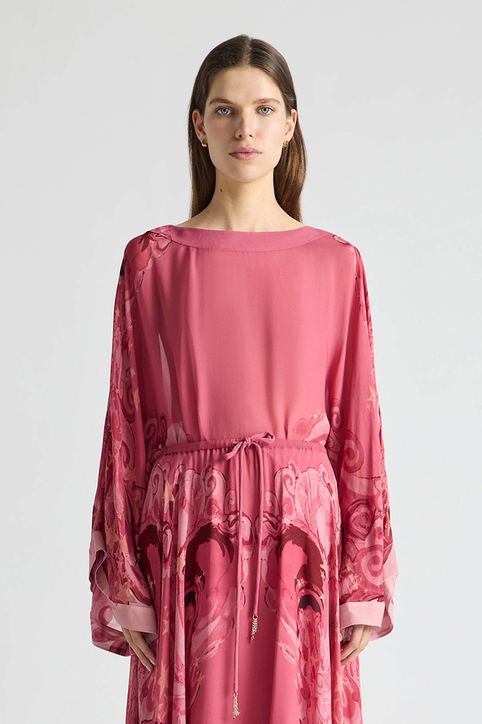 HORIZON LONG SLEEVE CROP BLOUSE