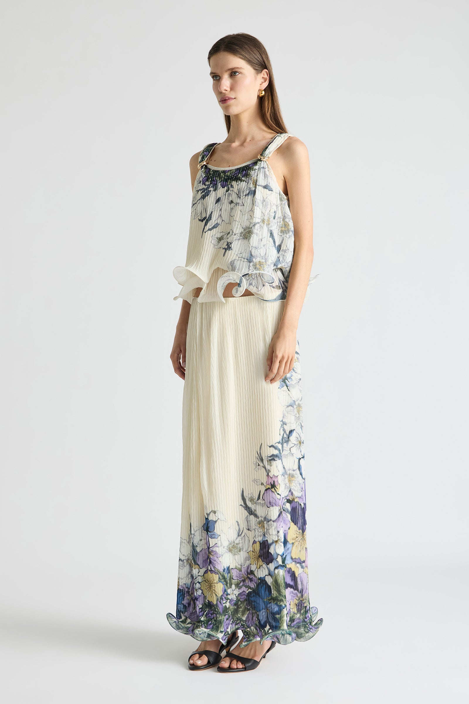 SOLUNA PLEATED FLUTE CAMI