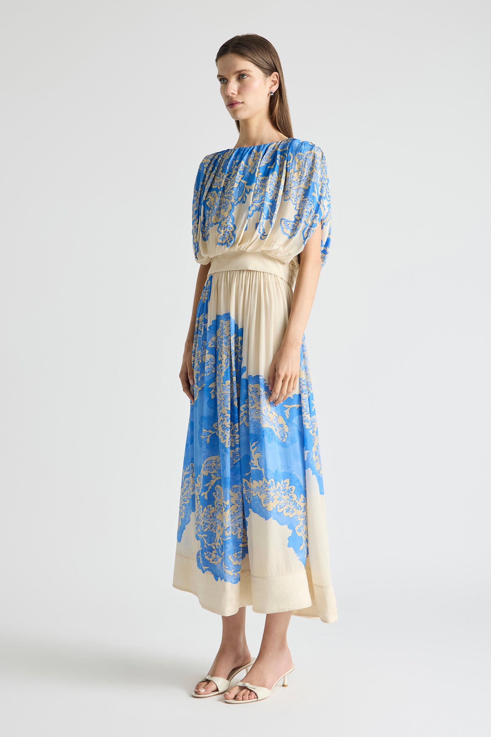 STARDUST GATHERED CROPPED BLOUSE