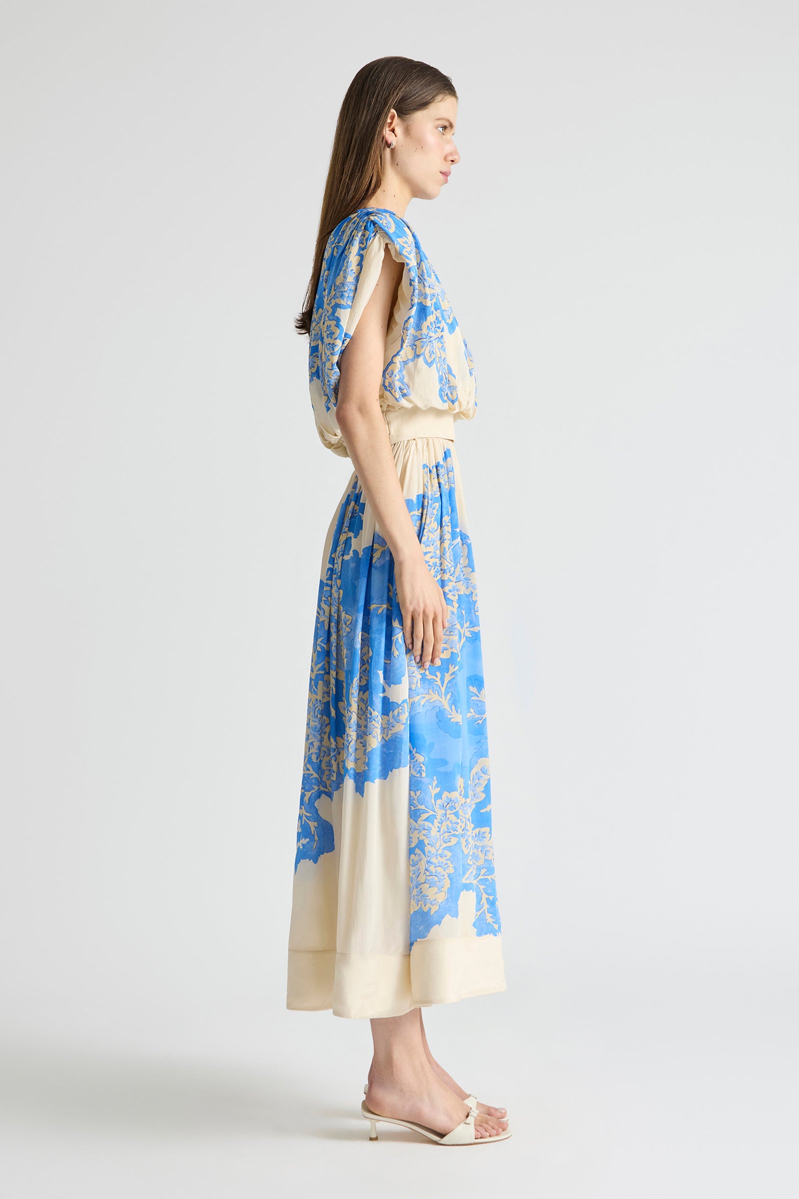 STARDUST GATHERED CROPPED BLOUSE