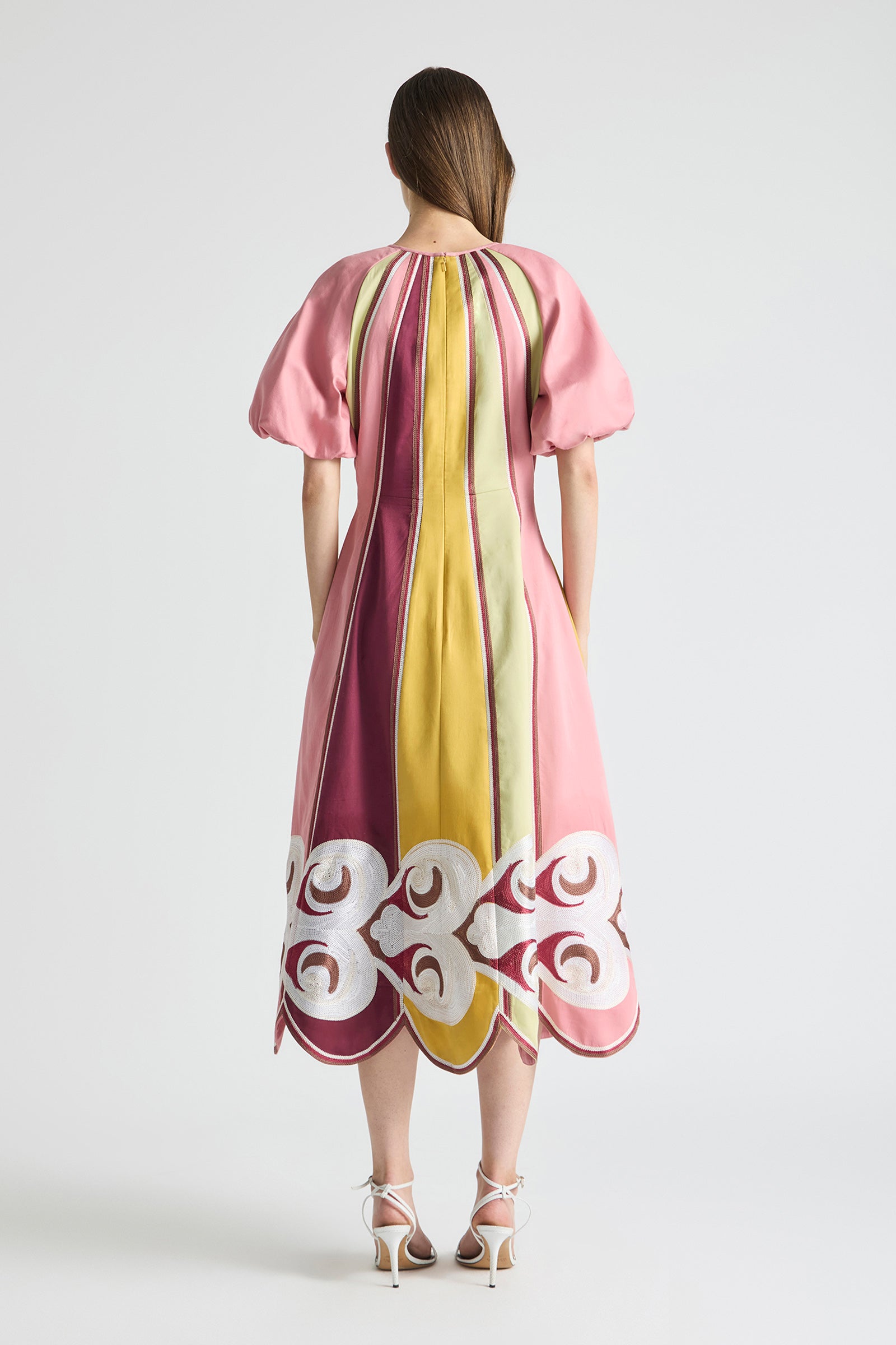 TWIN RIVERS CURVE PANEL MAXI DRESS