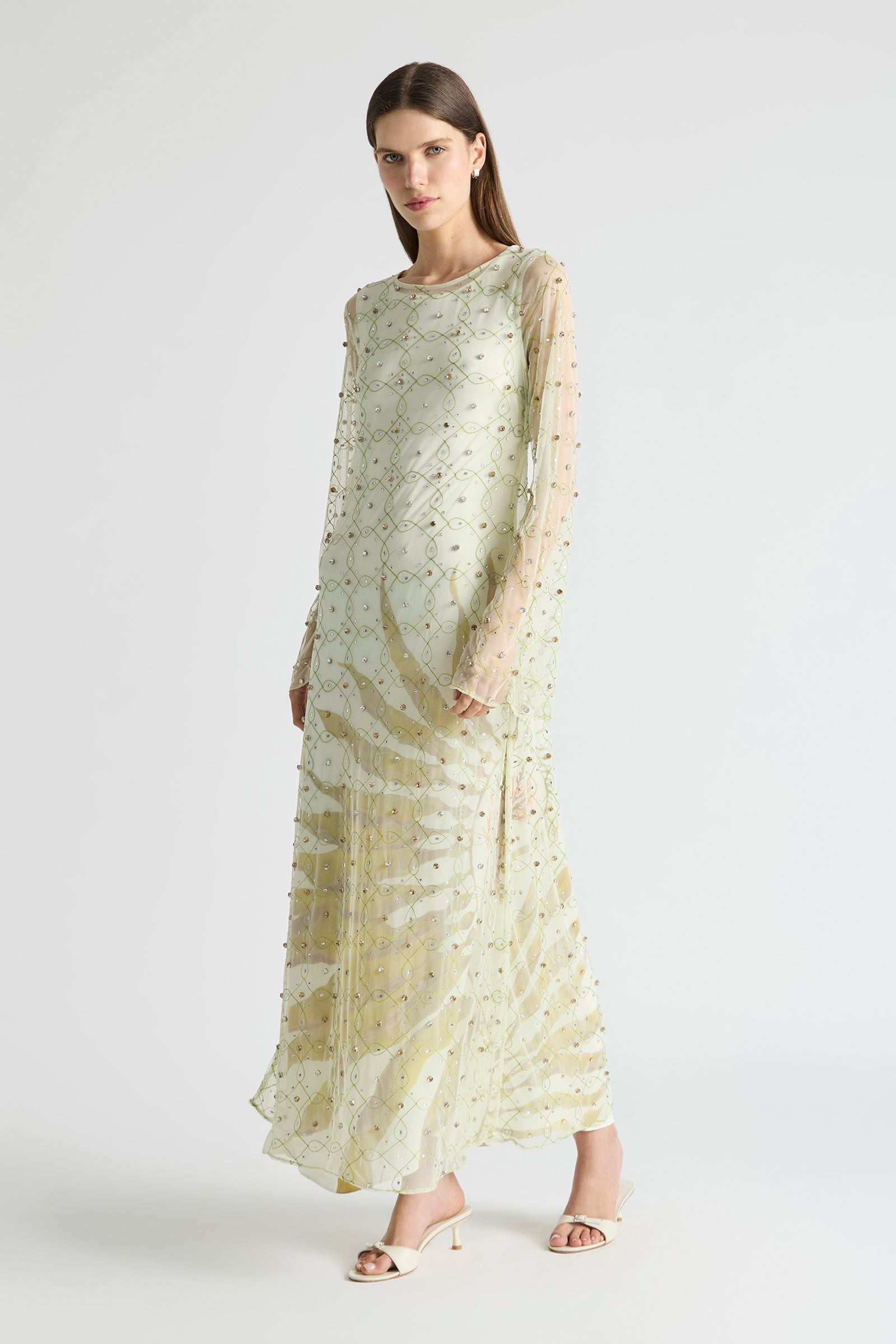 FREEFALL NETTED OVERLAY GOWN