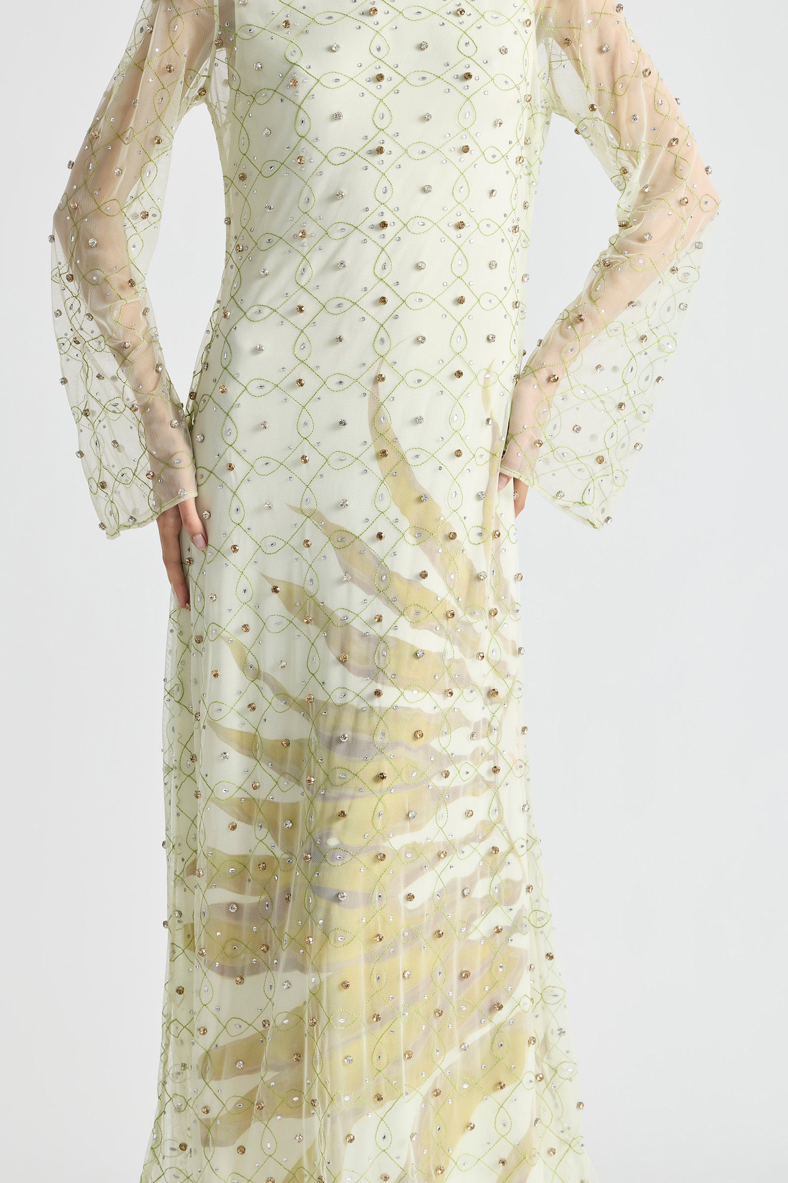 FREEFALL NETTED OVERLAY GOWN