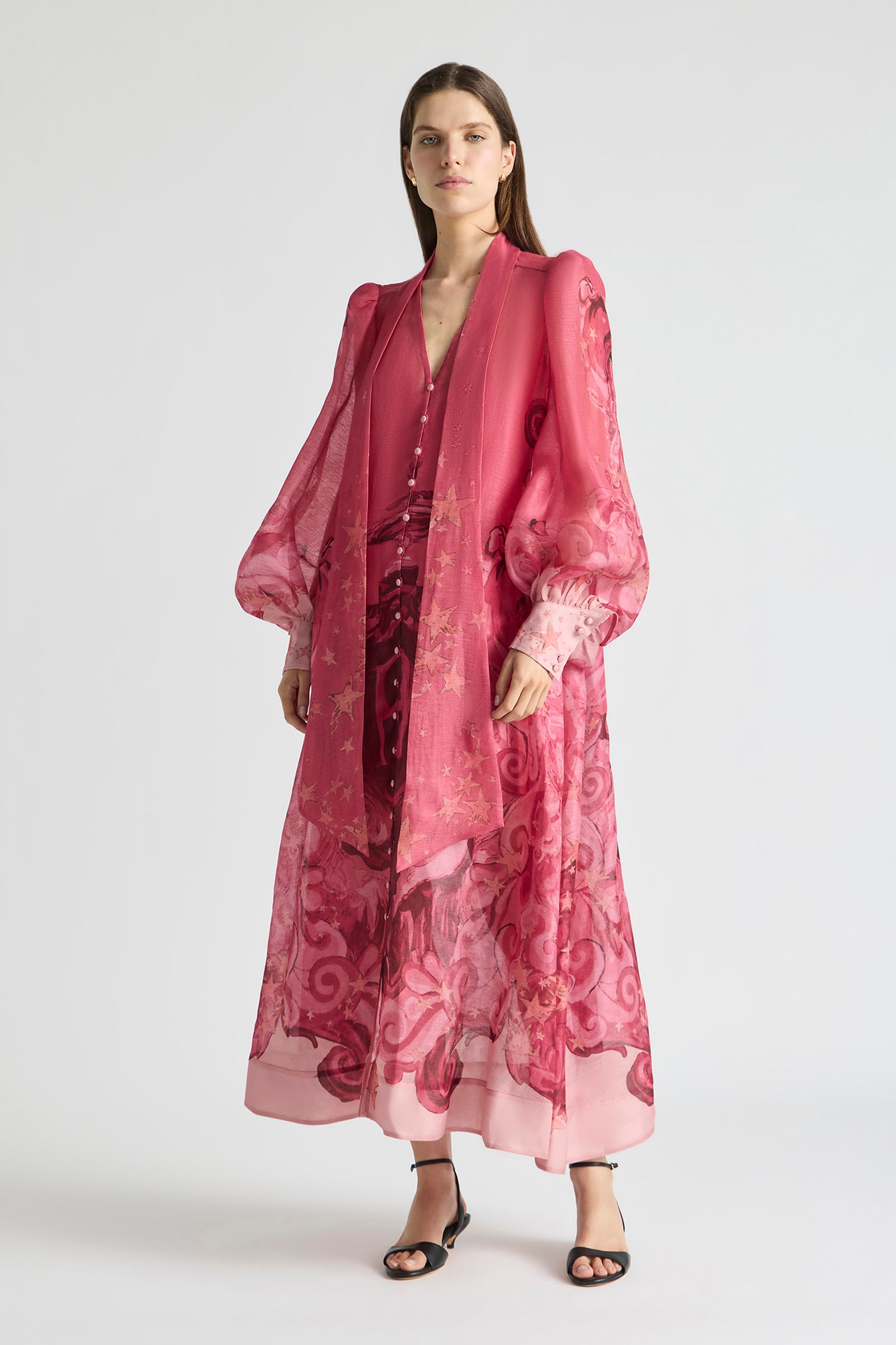 HORIZON NECK TIE BILLOW DRESS