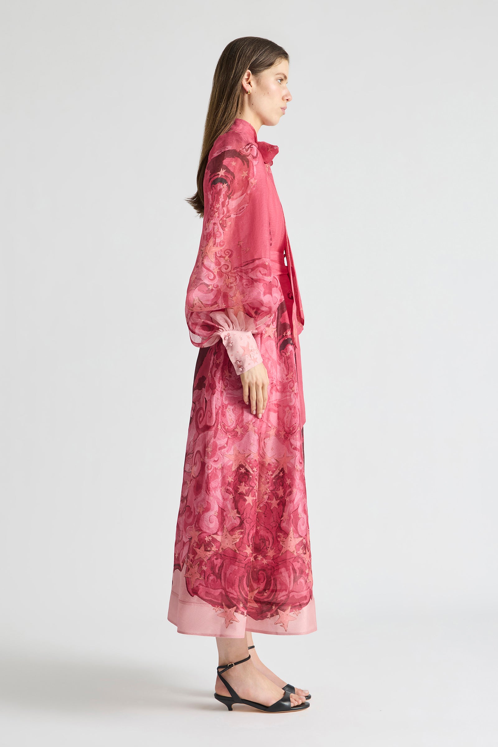 HORIZON NECK TIE BILLOW DRESS