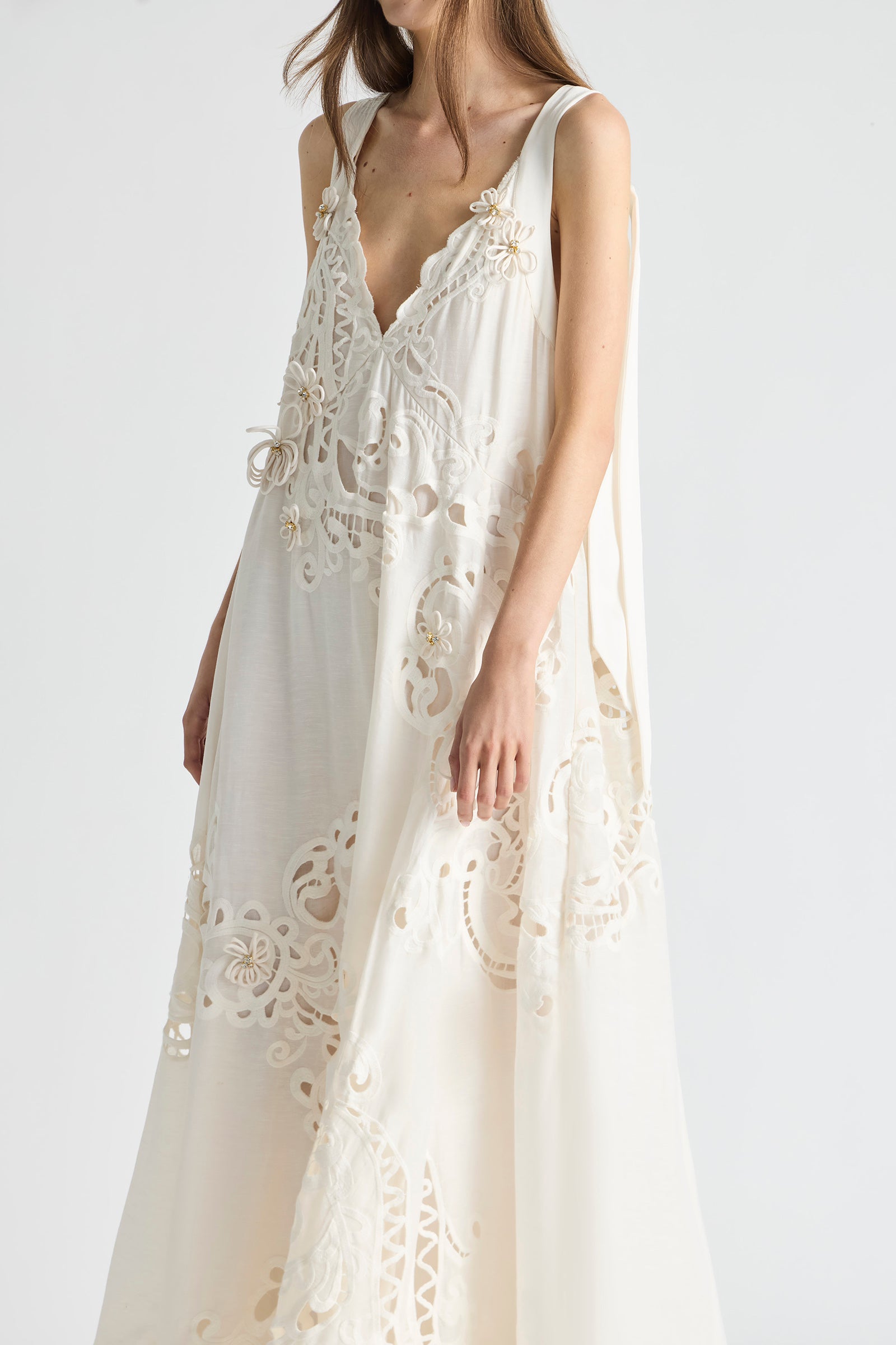 VELOCITY DEEP V TIE DRESS