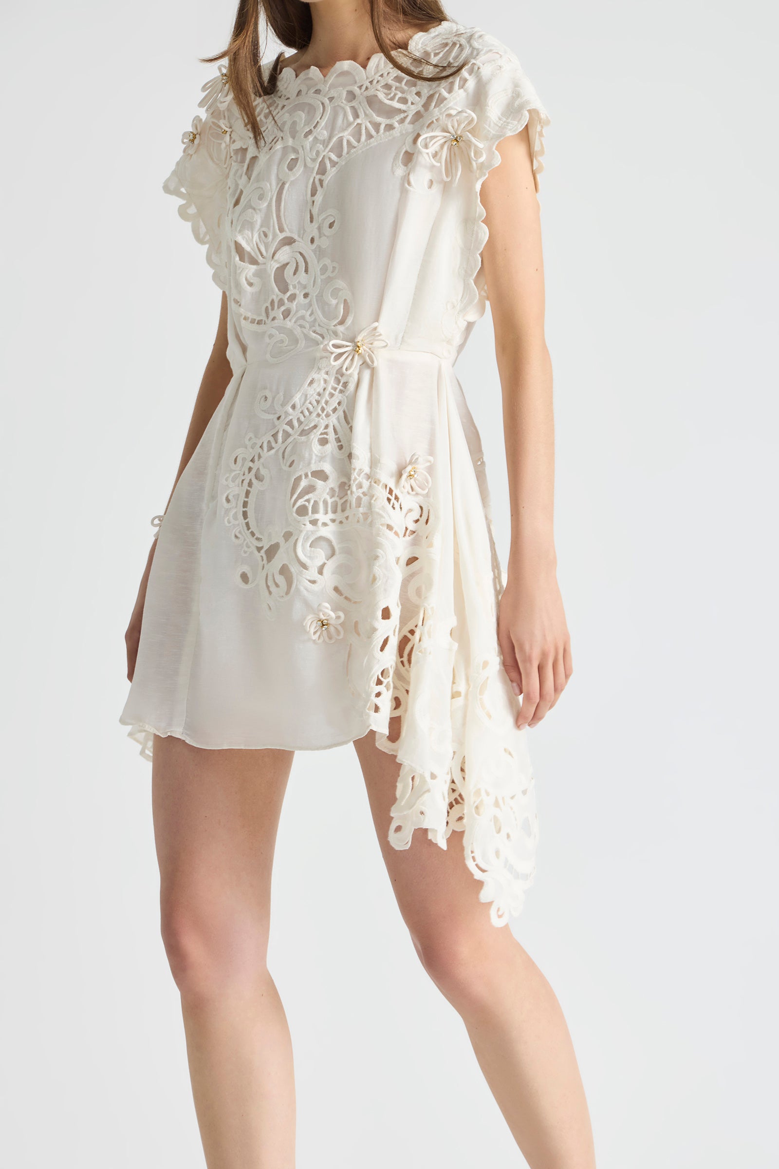 VELOCITY HANKY HEM MINI DRESS