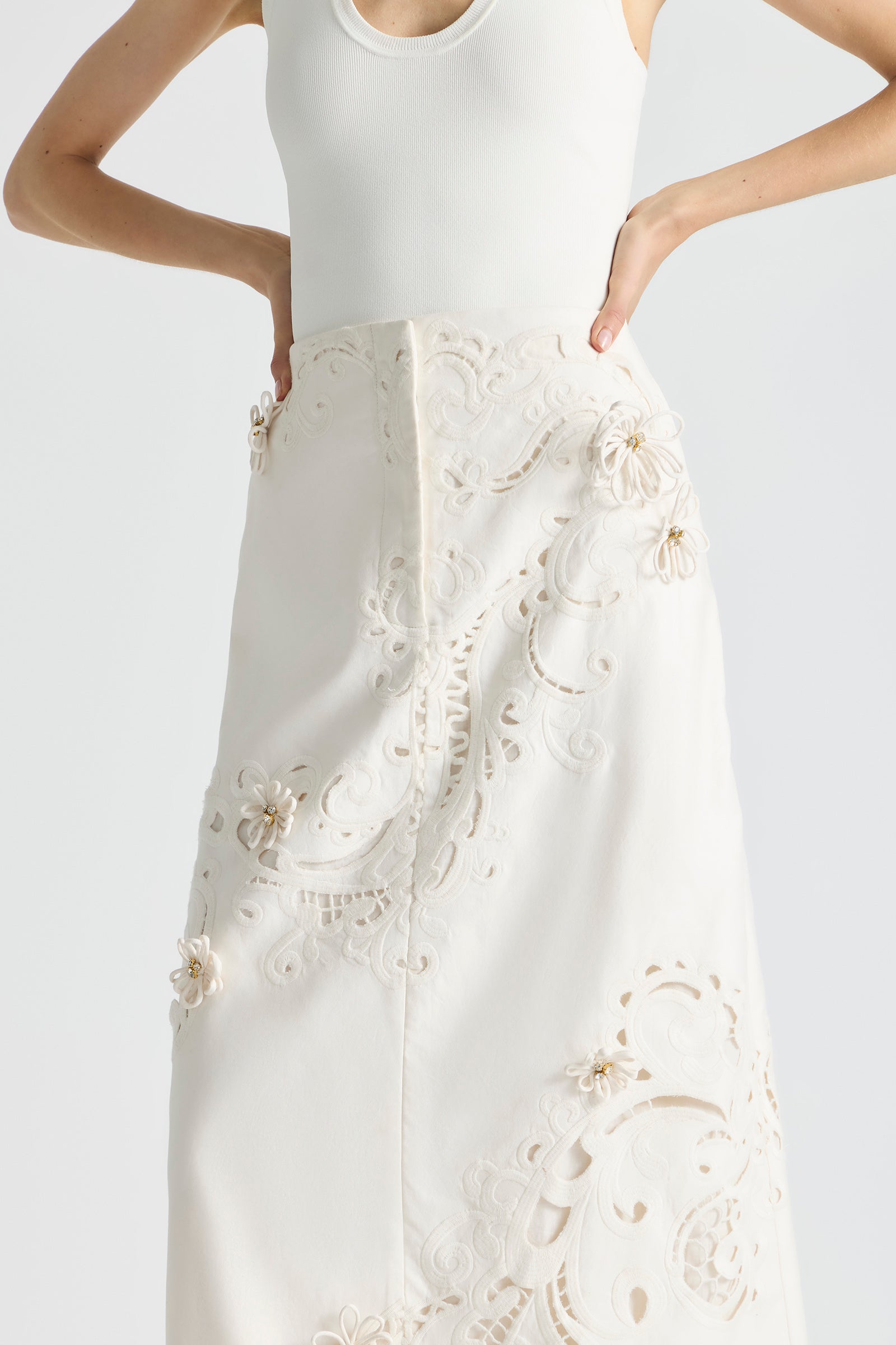 VELOCITY STRAIGHT MAXI SKIRT