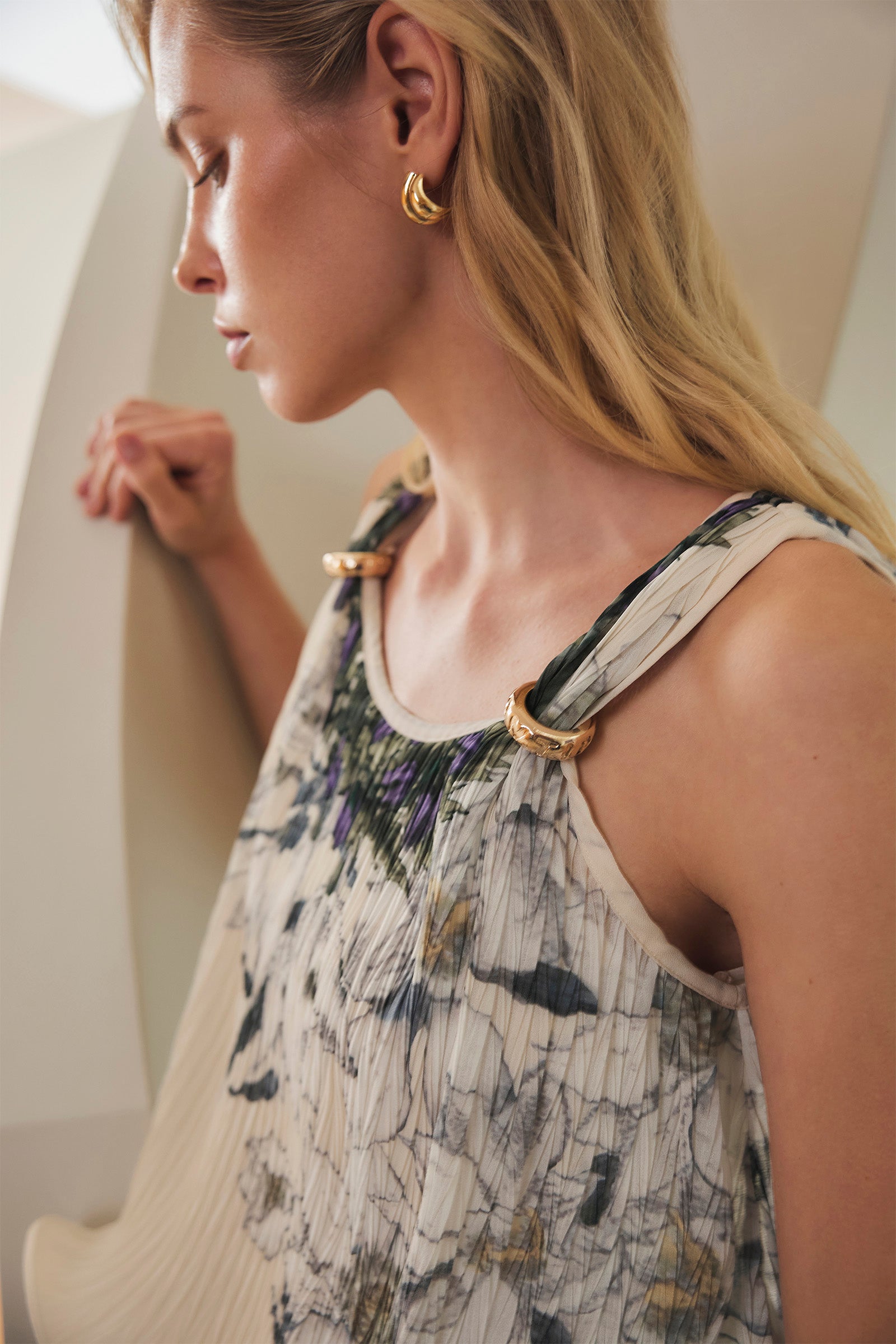 SOLUNA PLEATED FLUTE CAMI