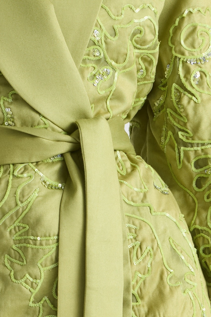 OASIS EMBROIDERED ROBE DRESS