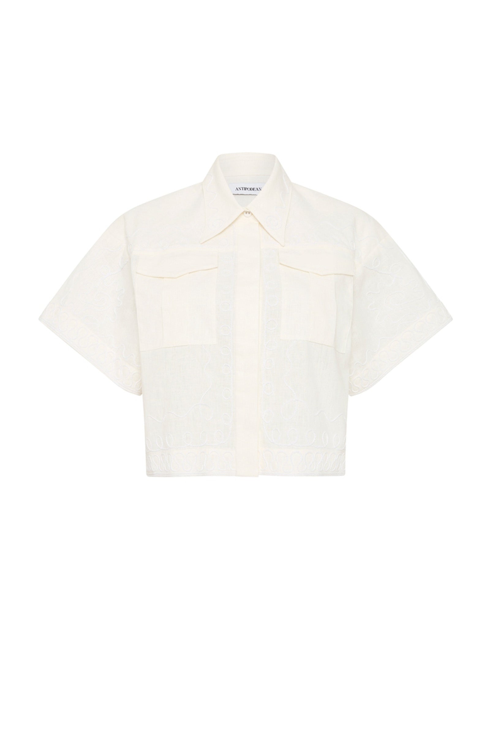 Antipodean Cobie Utility Embroidered Shirt