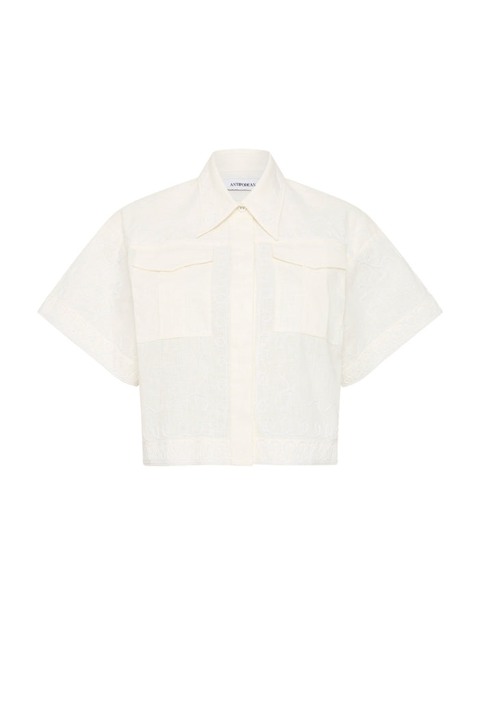 Antipodean Cobie Utility Embroidered Shirt