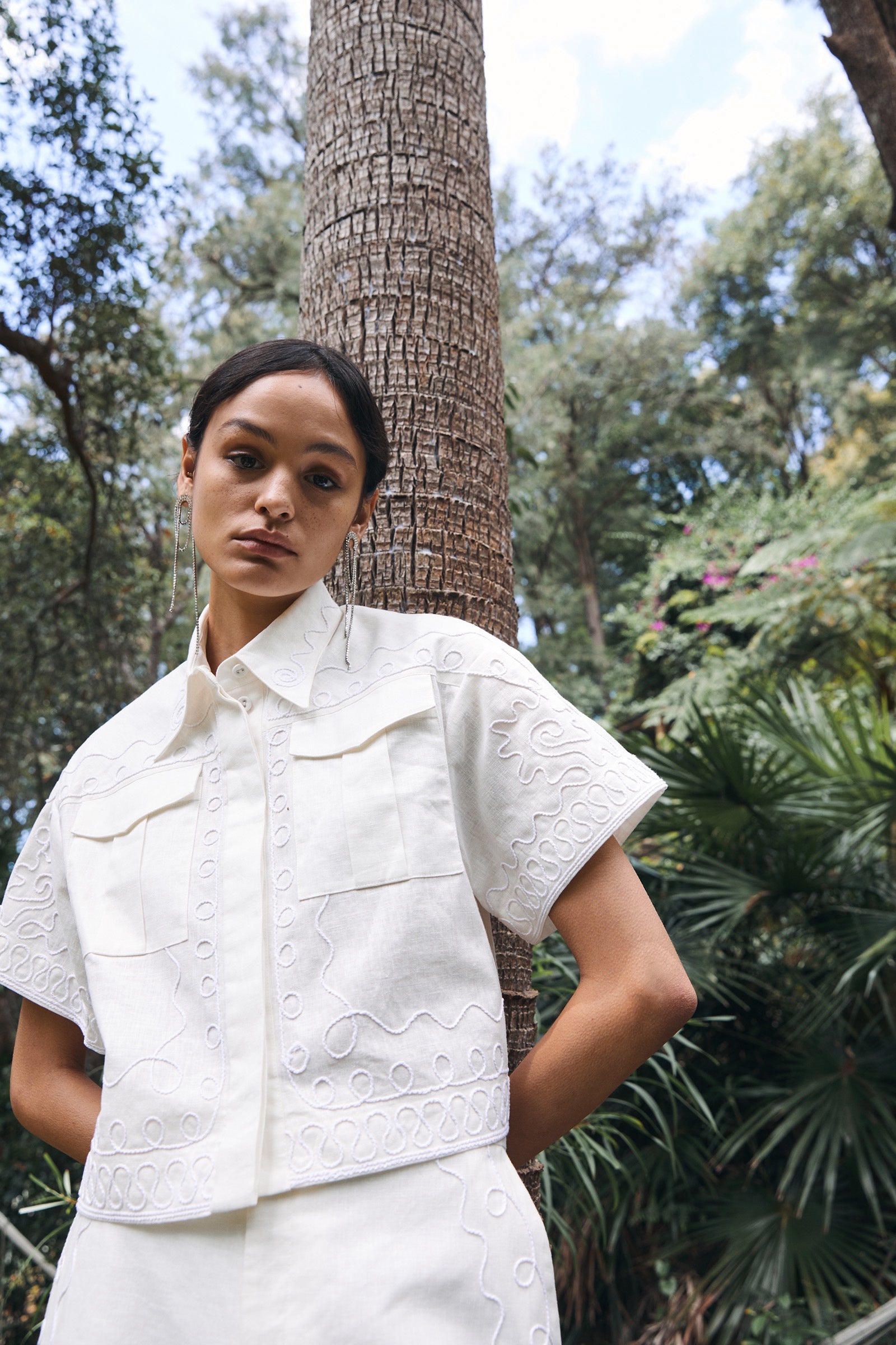 Antipodean Cobie Utility Shirt Embroidered with Collar