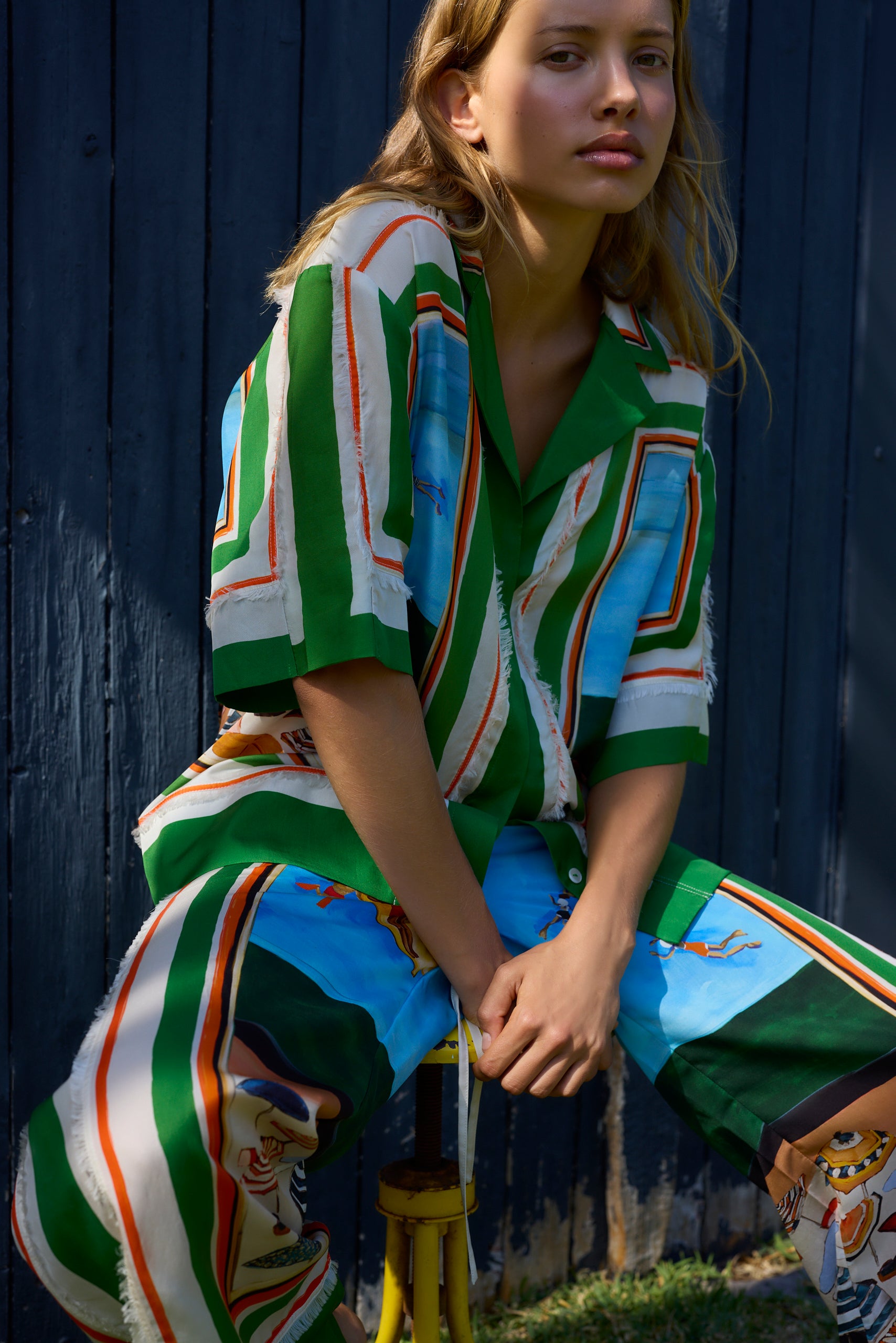 RIPPLE EFFECT FRINGE DETAIL PANT