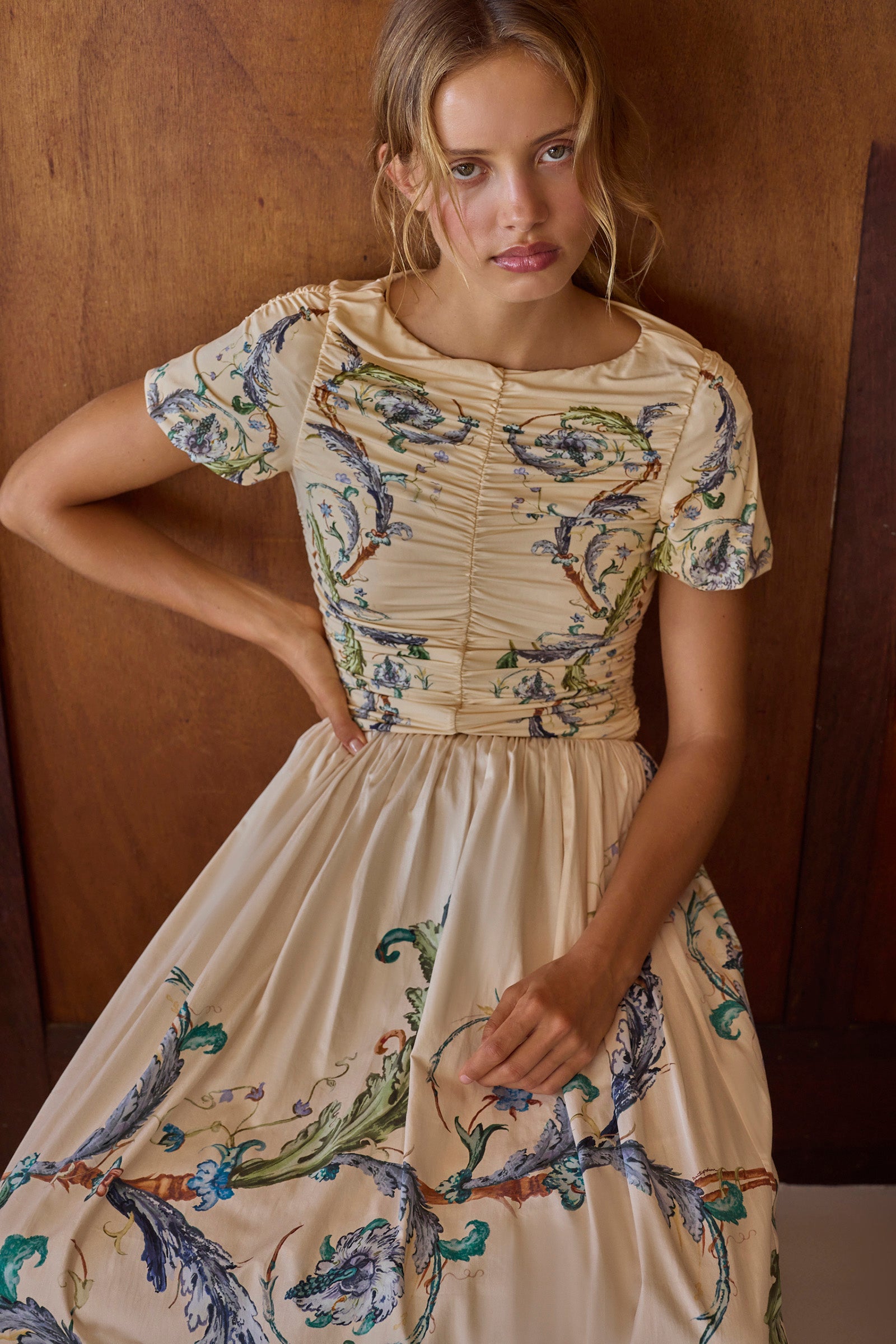 LE BON BON GATHERED WAIST SKIRT