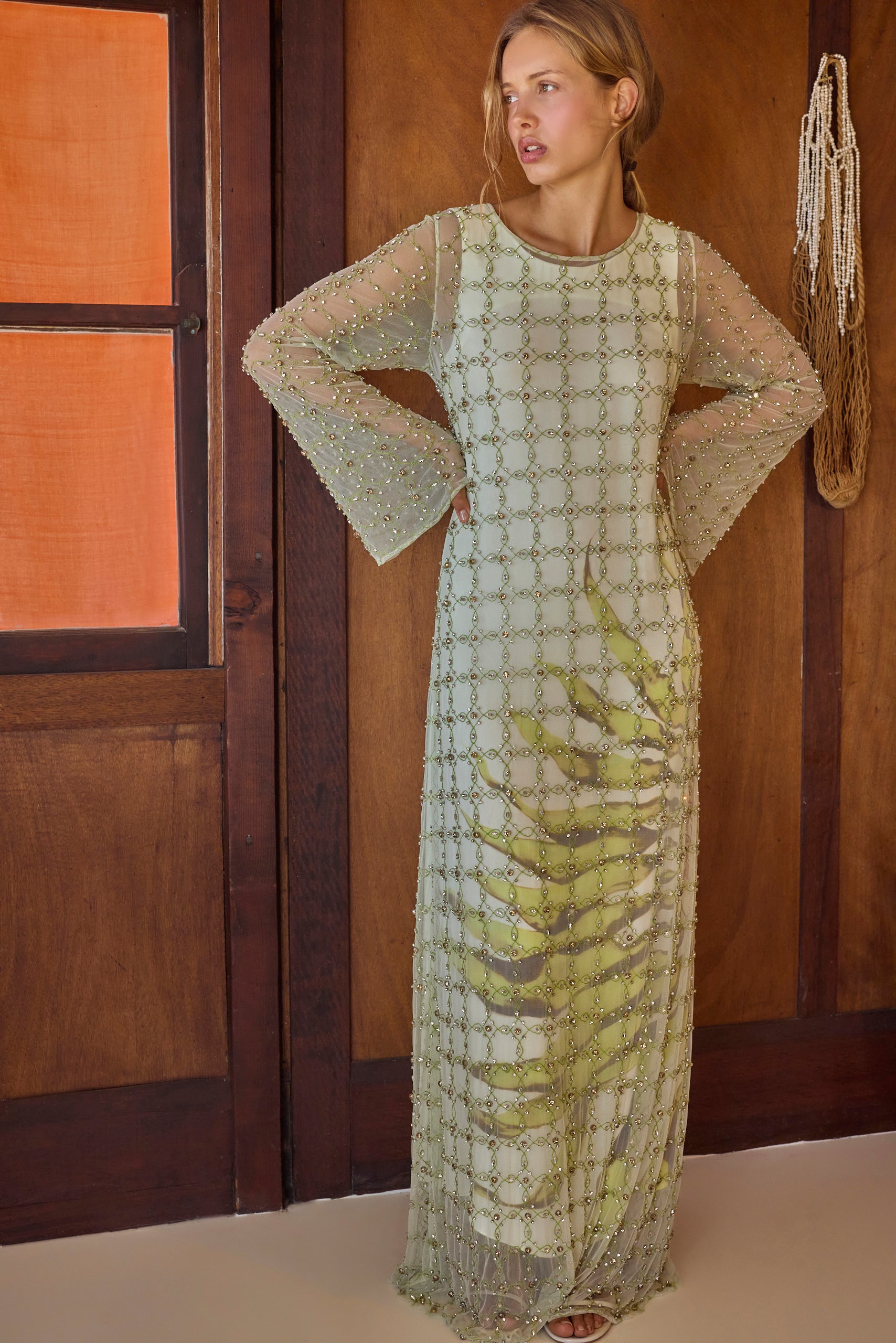 FREEFALL NETTED OVERLAY GOWN