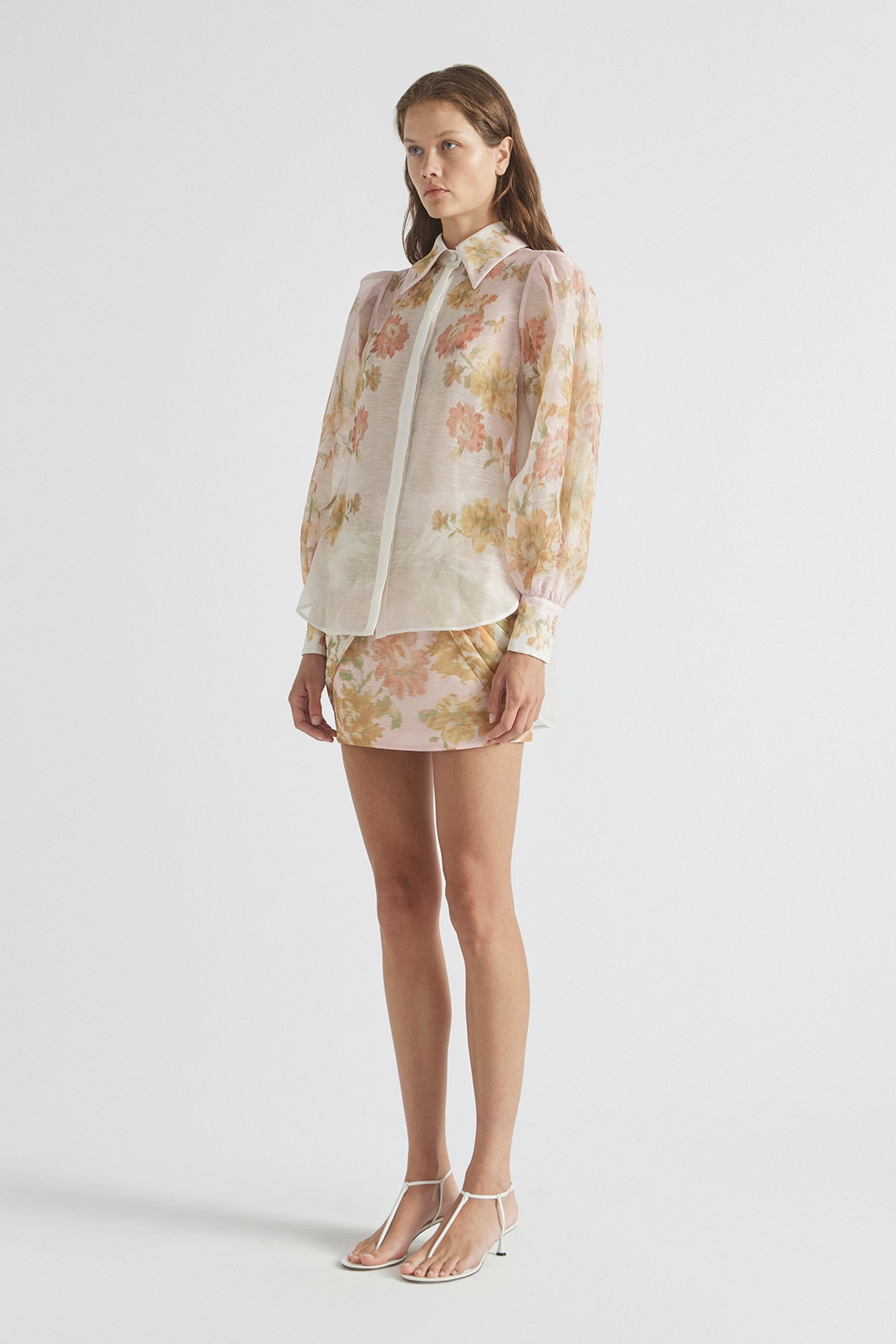 PEACH DREAM BALLOON SLEEVE BLOUSE