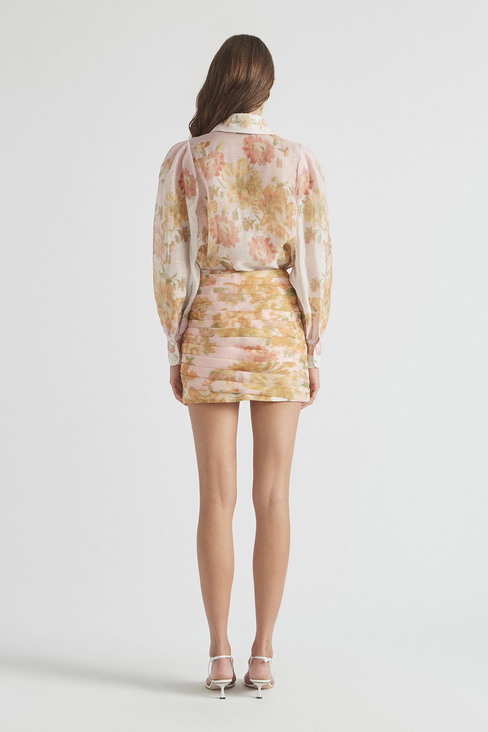 PEACH DREAM TWIST MINI SKIRT
