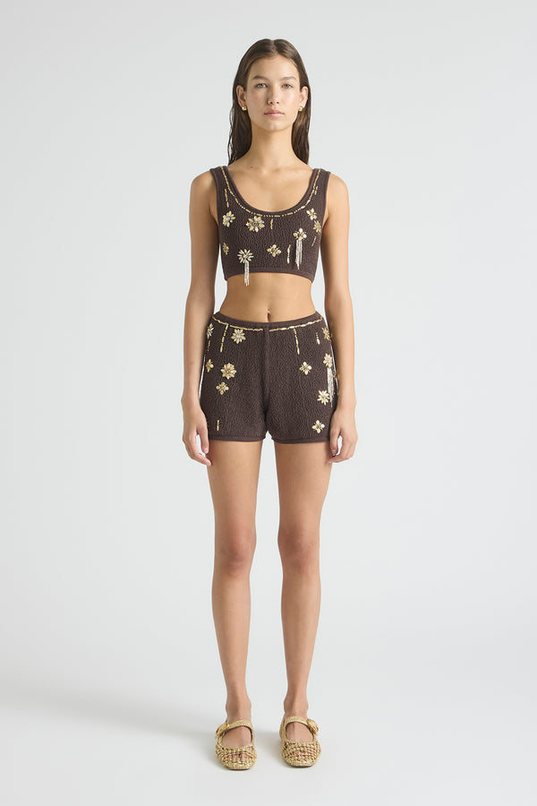 IN BLOOM KNIT DANCE SHORTS