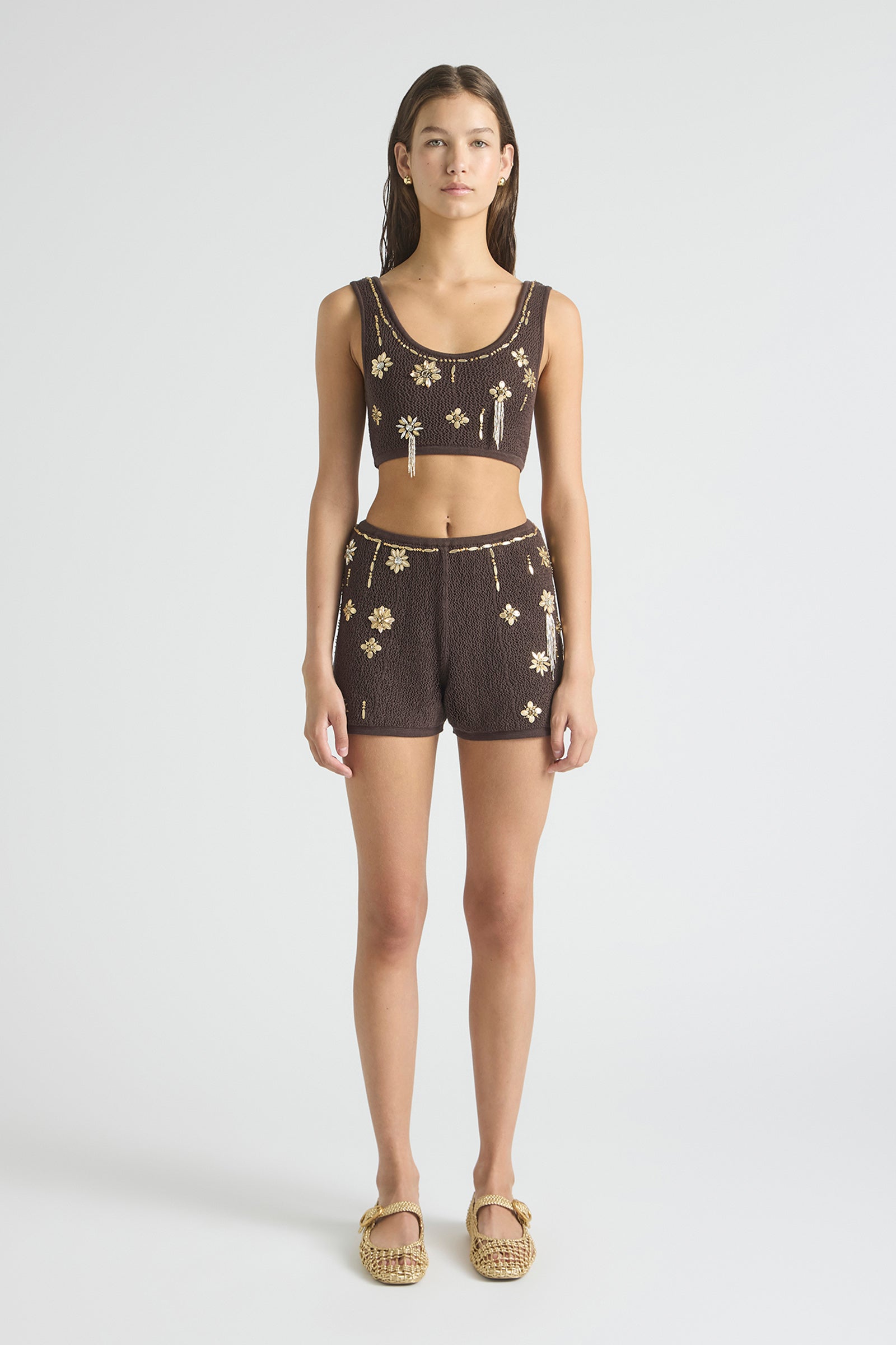 IN BLOOM CONTRAST BIND CROP